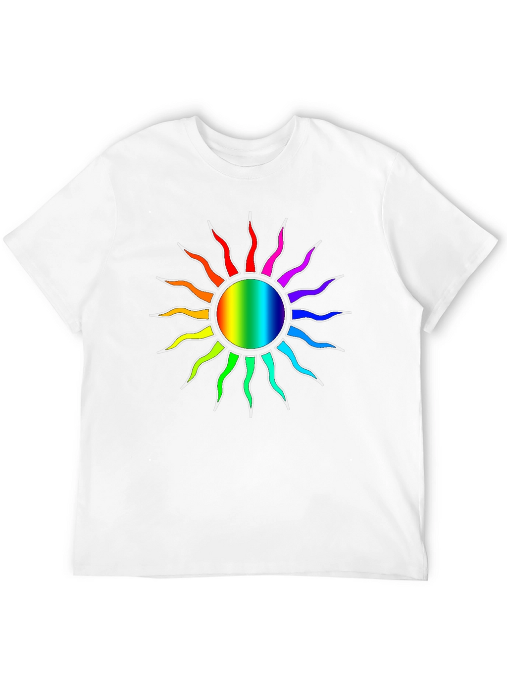 Rainbow Sun Graphic Black T-Shirt