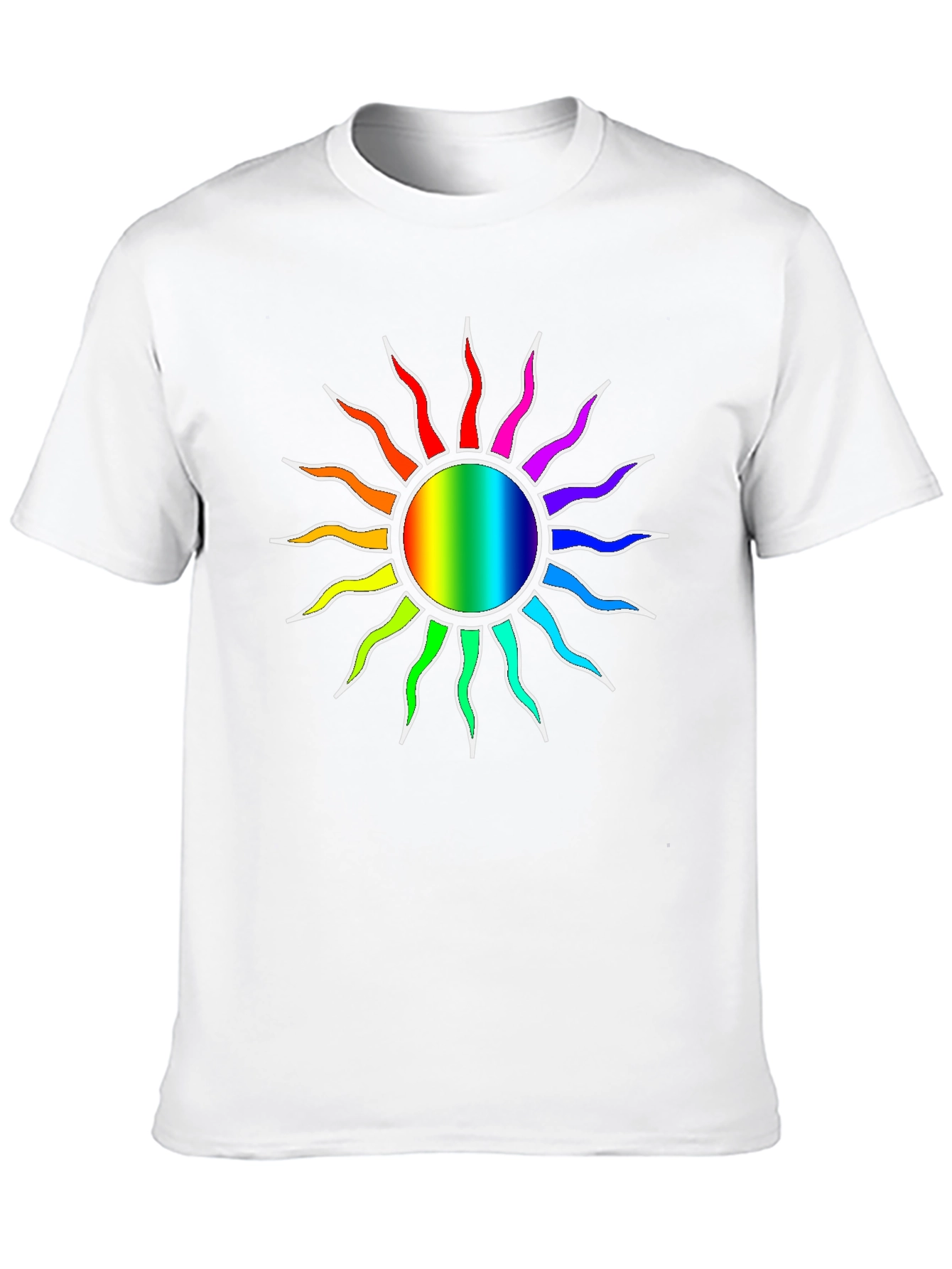 Rainbow Sun Graphic Black T-Shirt