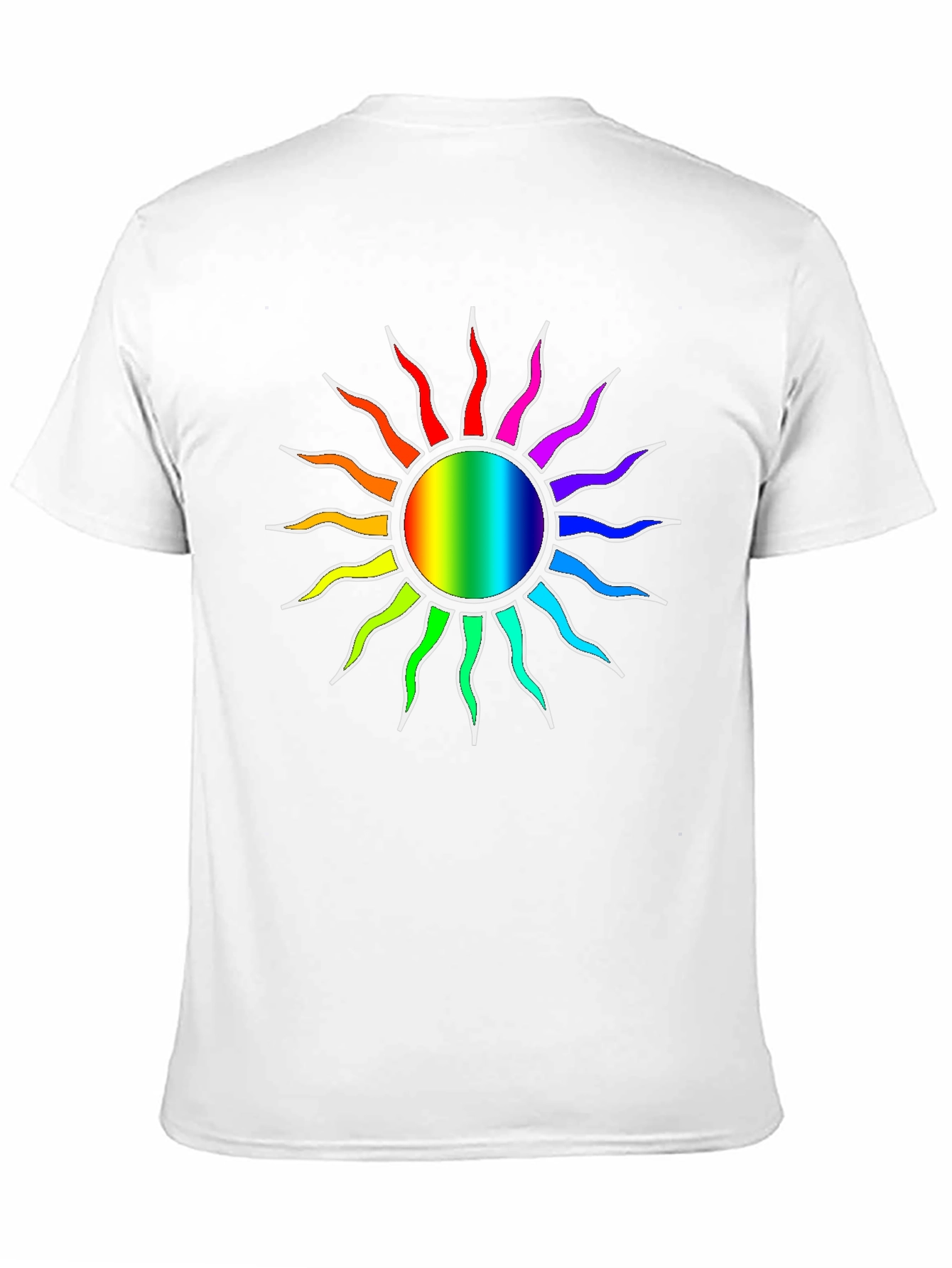 Rainbow Sun Graphic Black T-Shirt