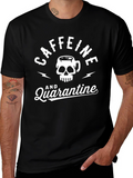Caffeine & Quarantine Graphic Tee - Skull Design