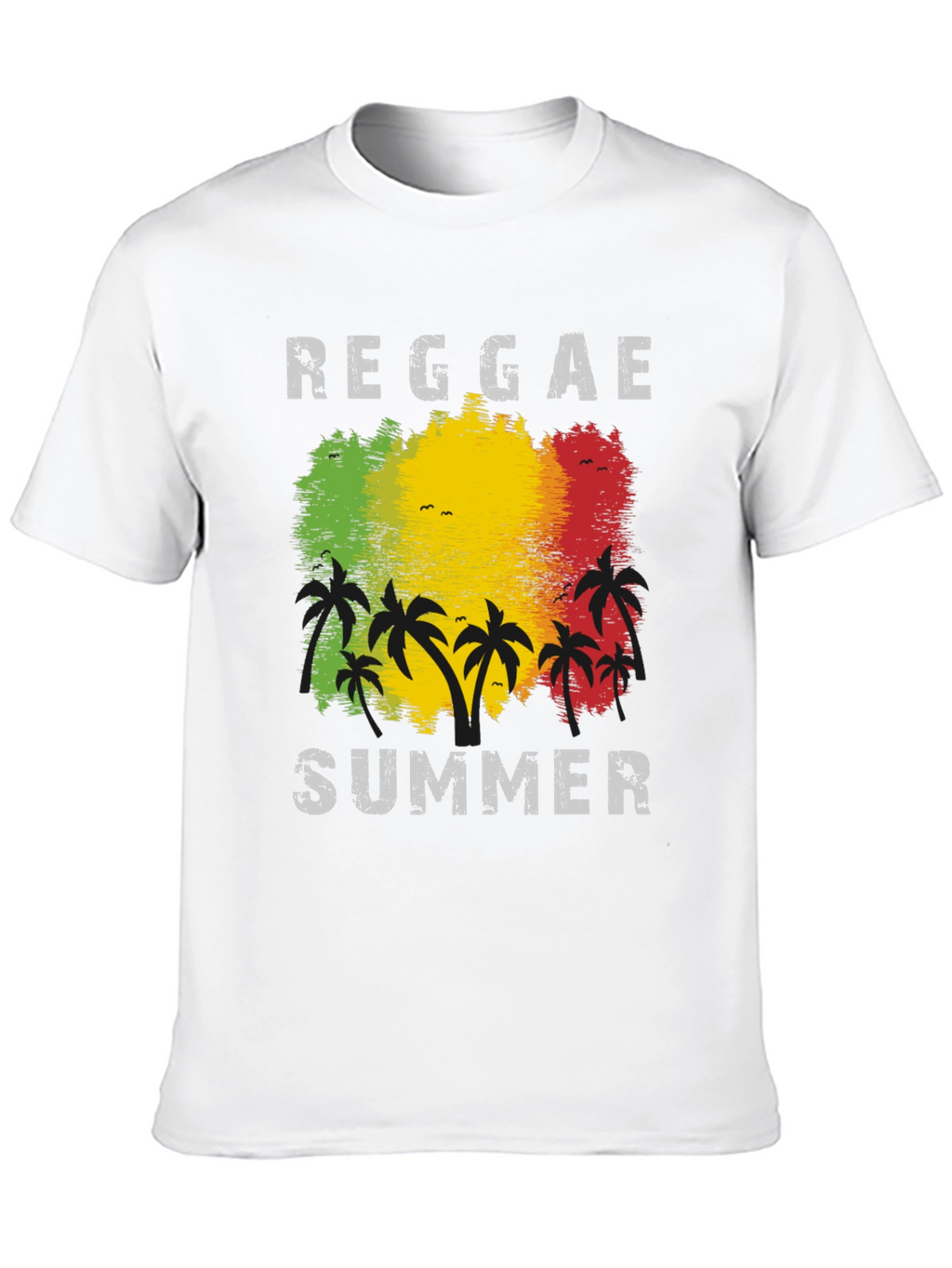 Reggae Summer Palm Tree Graphic T-Shirt