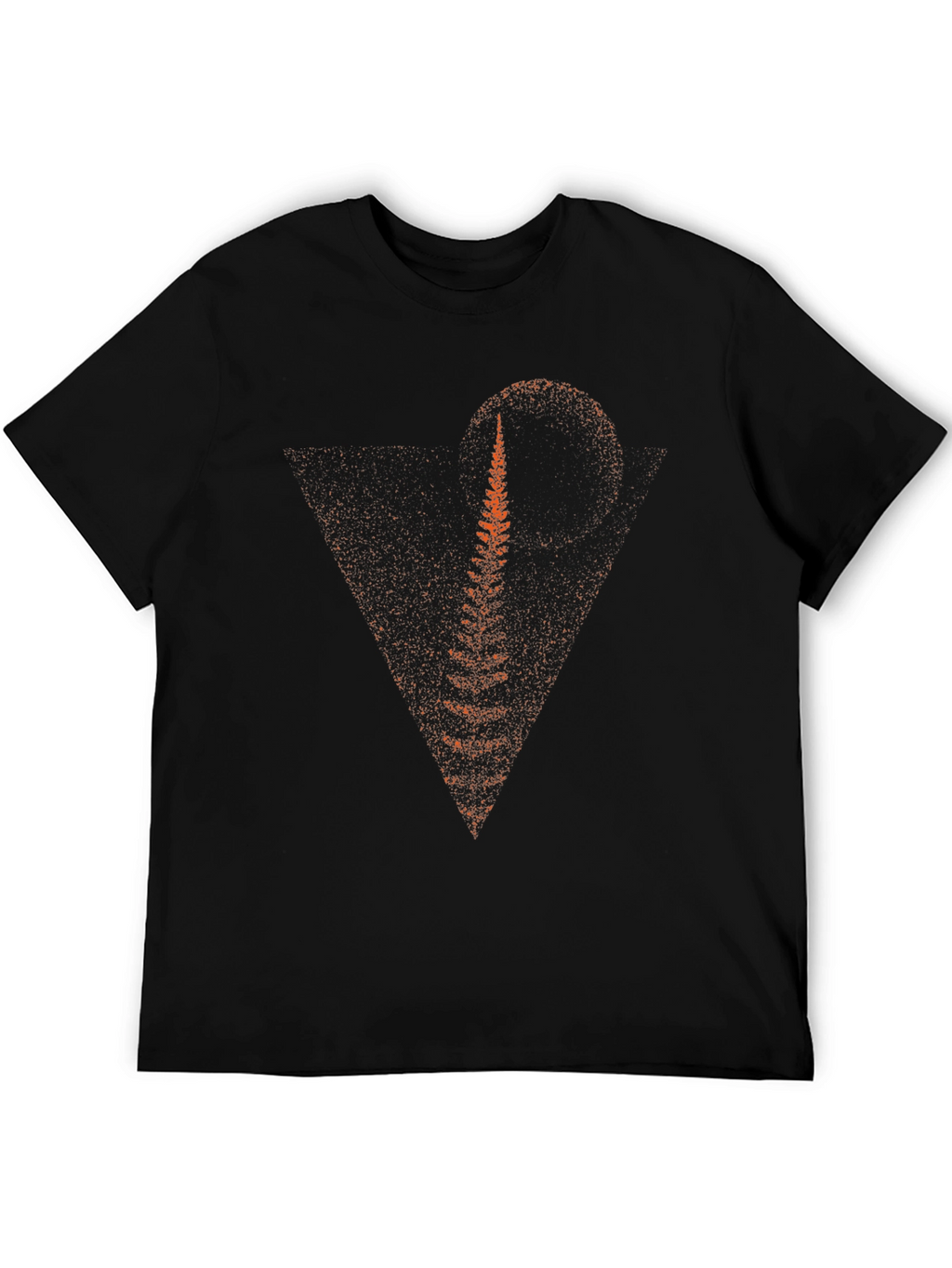 Abstract Geometric Graphic Tee - Black