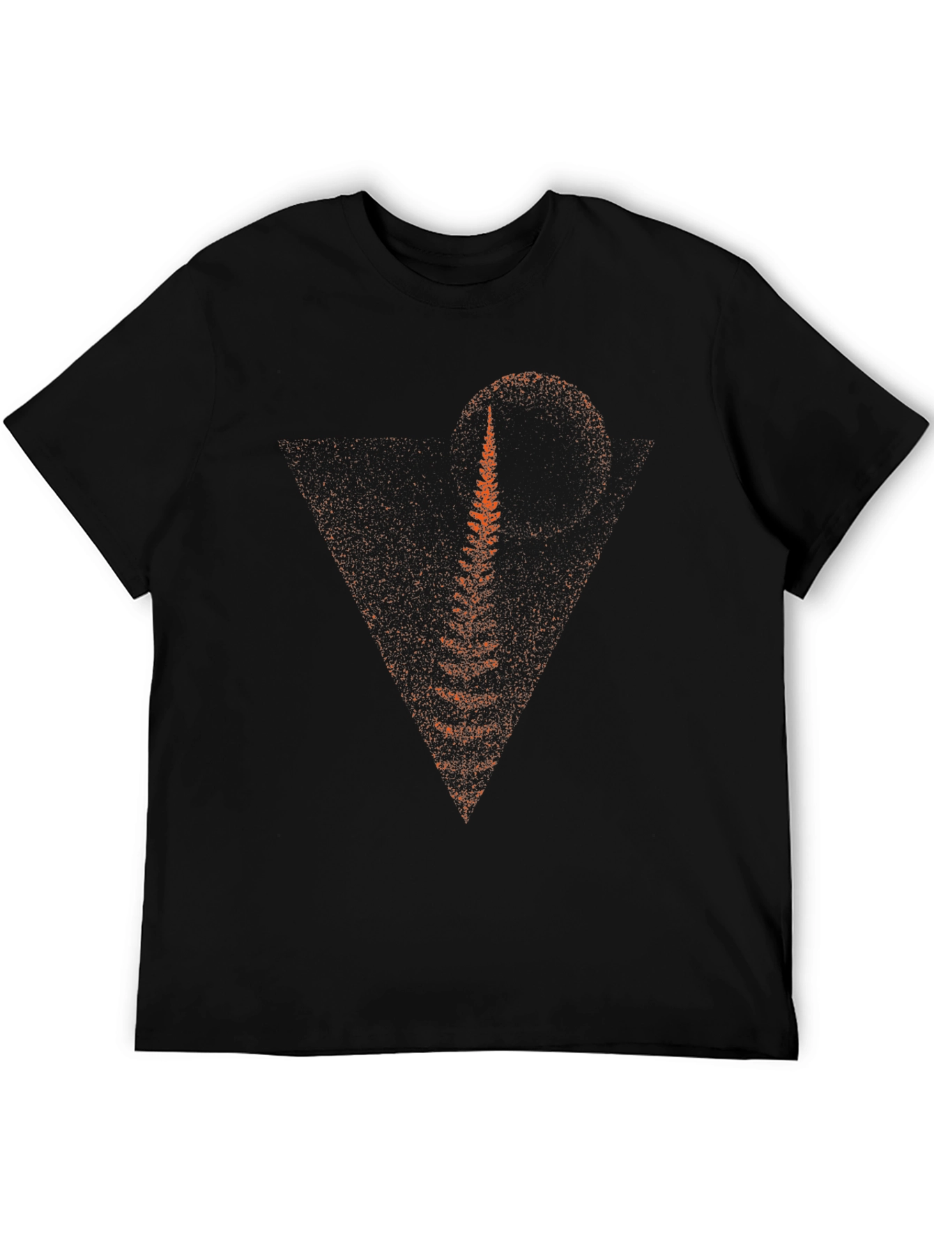 Abstract Geometric Graphic Tee - Black