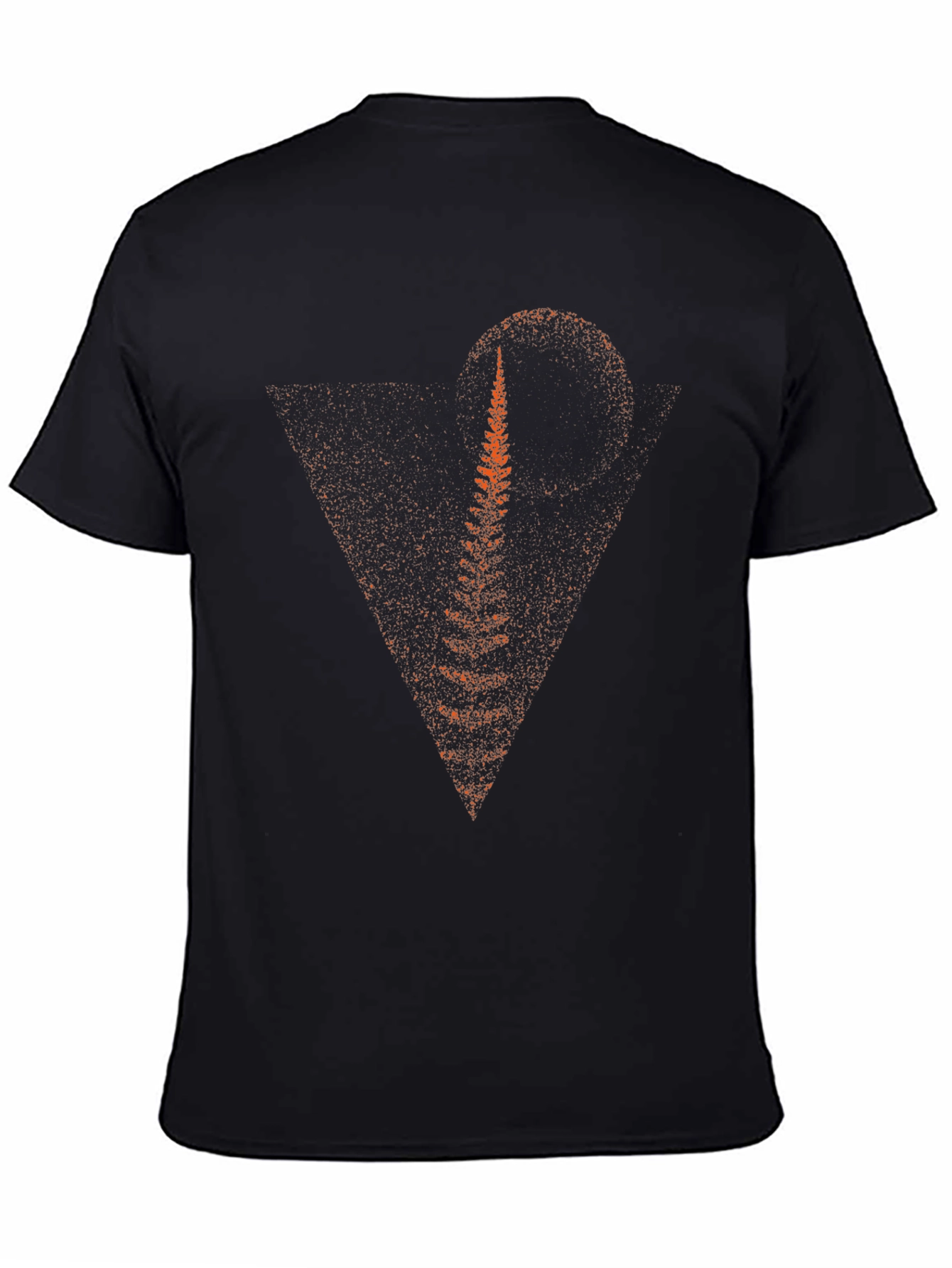 Abstract Geometric Graphic Tee - Black
