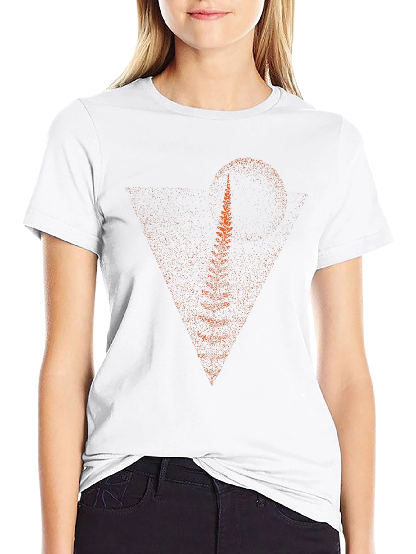 Abstract Geometric Graphic Tee - Black
