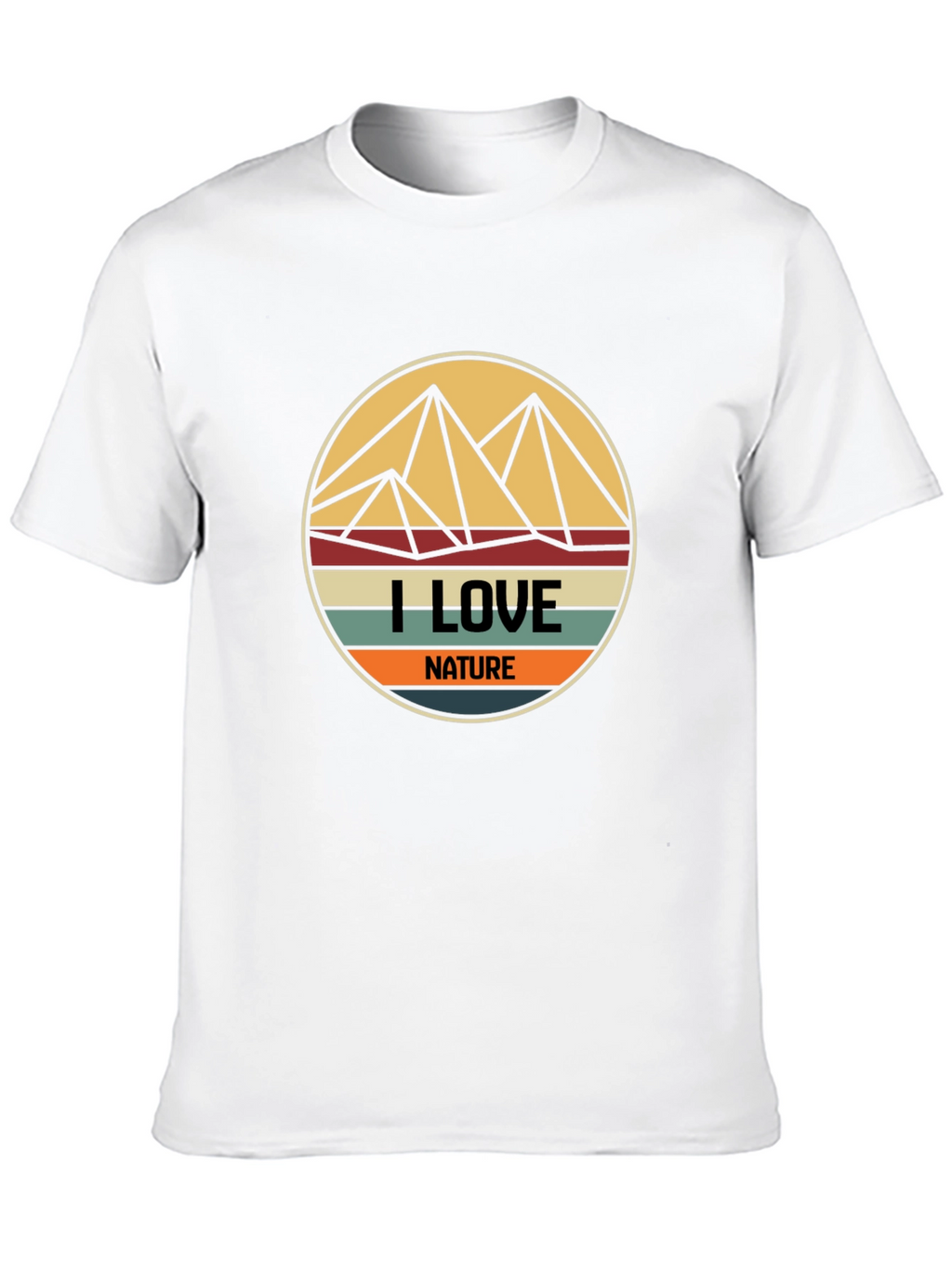 I Love Nature Graphic T-Shirt - Mens Black Tee