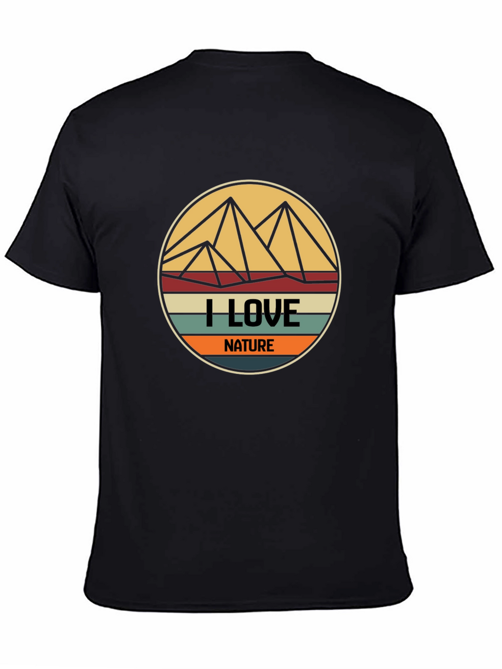 I Love Nature Graphic T-Shirt - Mens Black Tee