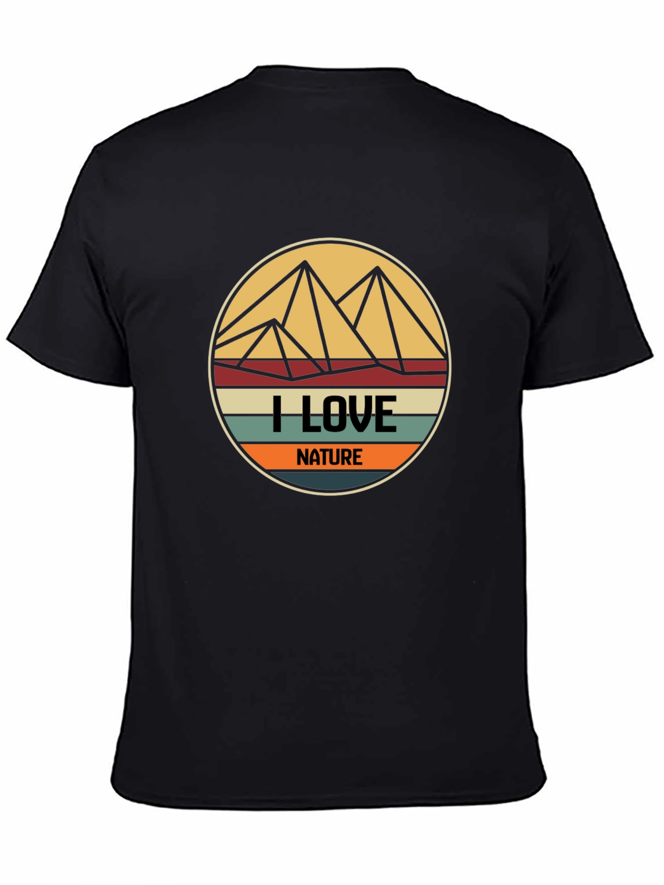I Love Nature Graphic T-Shirt - Mens Black Tee