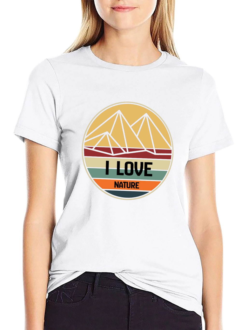 I Love Nature Graphic T-Shirt - Mens Black Tee