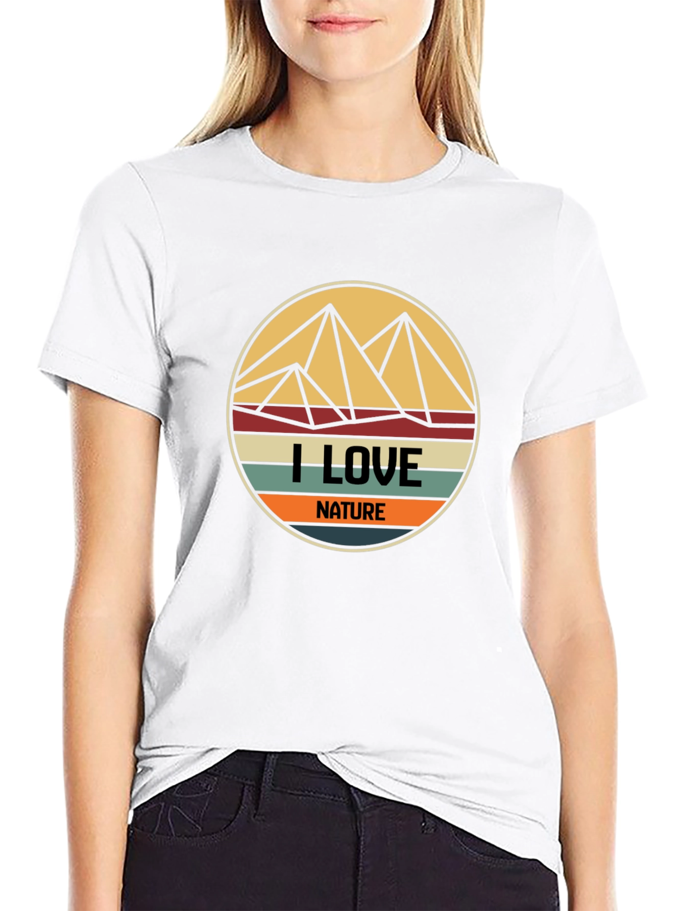 I Love Nature Graphic T-Shirt - Mens Black Tee