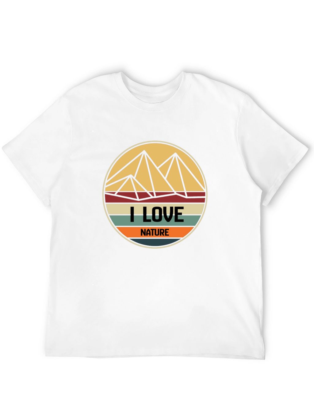 I Love Nature Graphic T-Shirt - Mens Black Tee