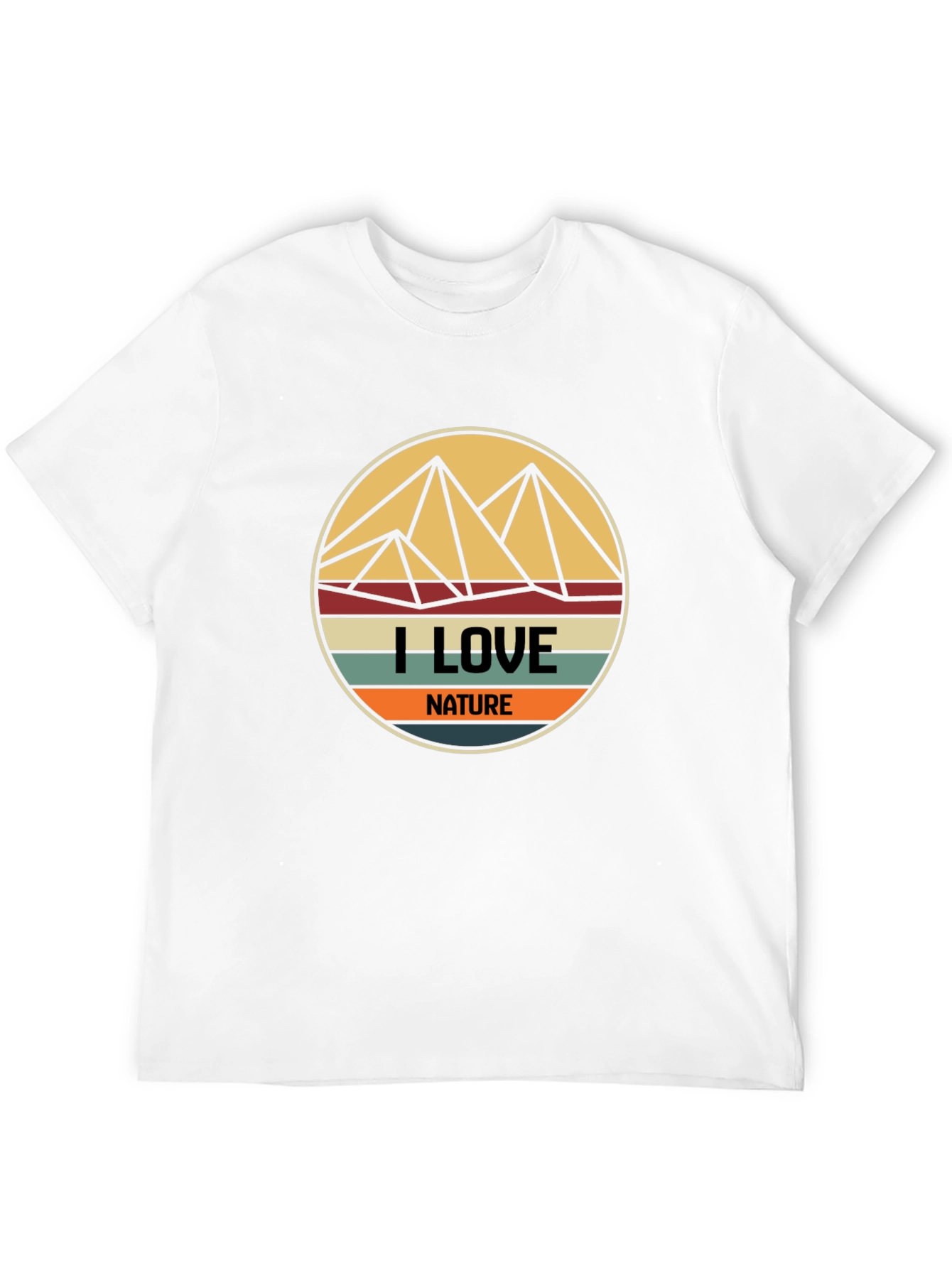 I Love Nature Graphic T-Shirt - Mens Black Tee