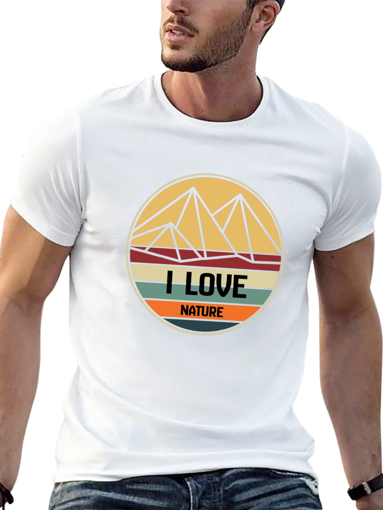 I Love Nature Graphic T-Shirt - Mens Black Tee