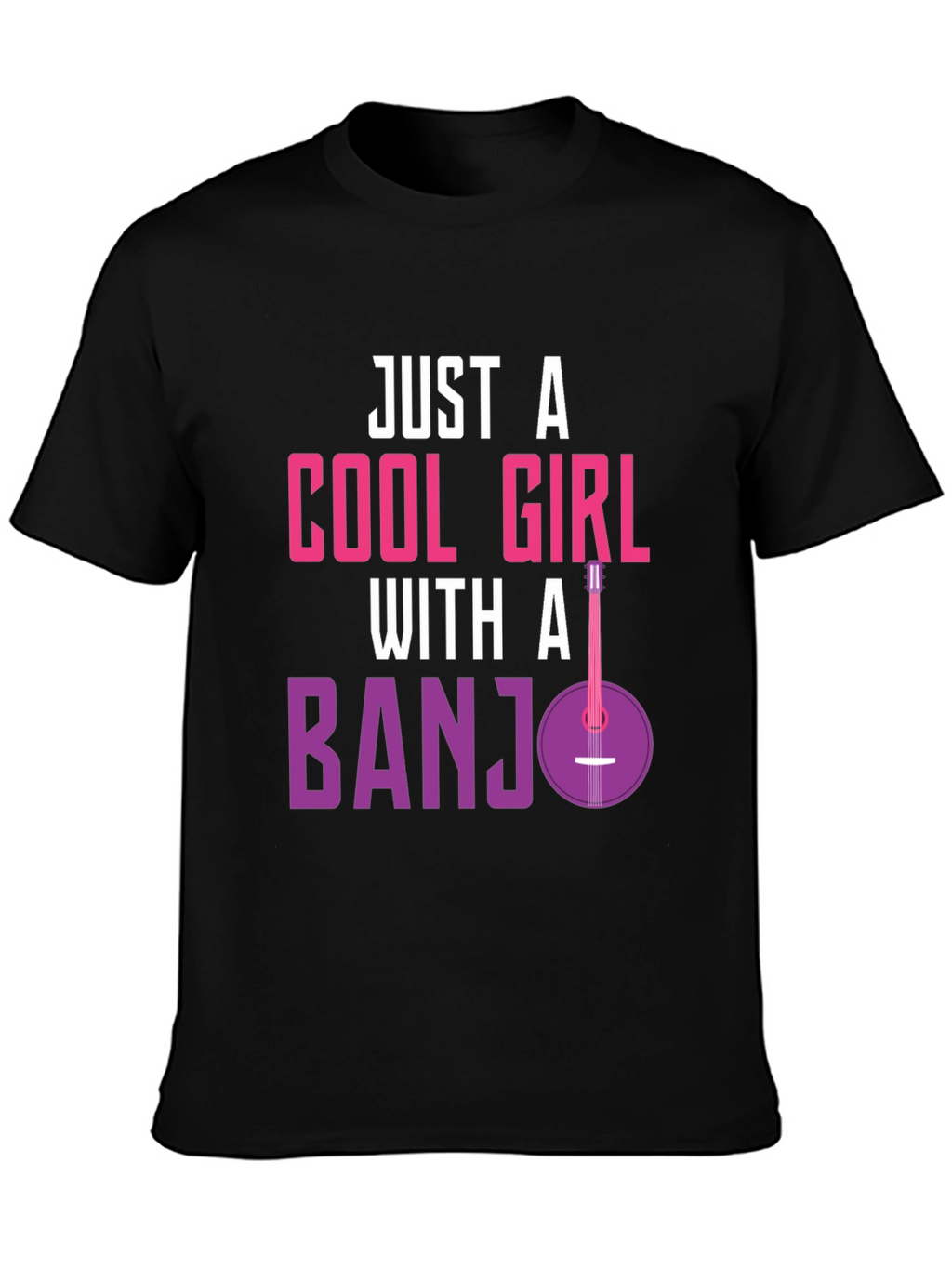 Cool Girl Banjo T-Shirt - Musician Tee
