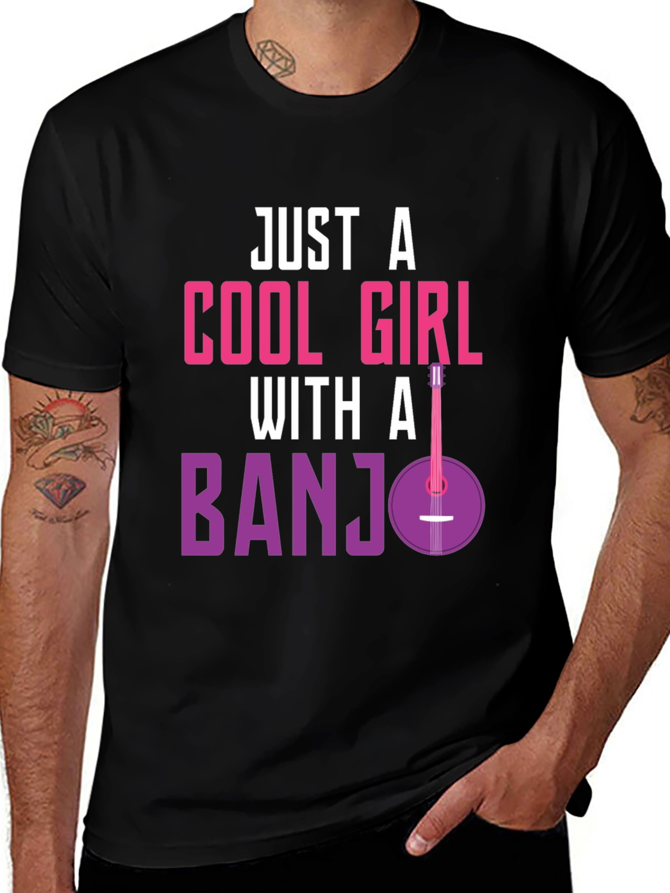 Cool Girl Banjo T-Shirt - Musician Tee