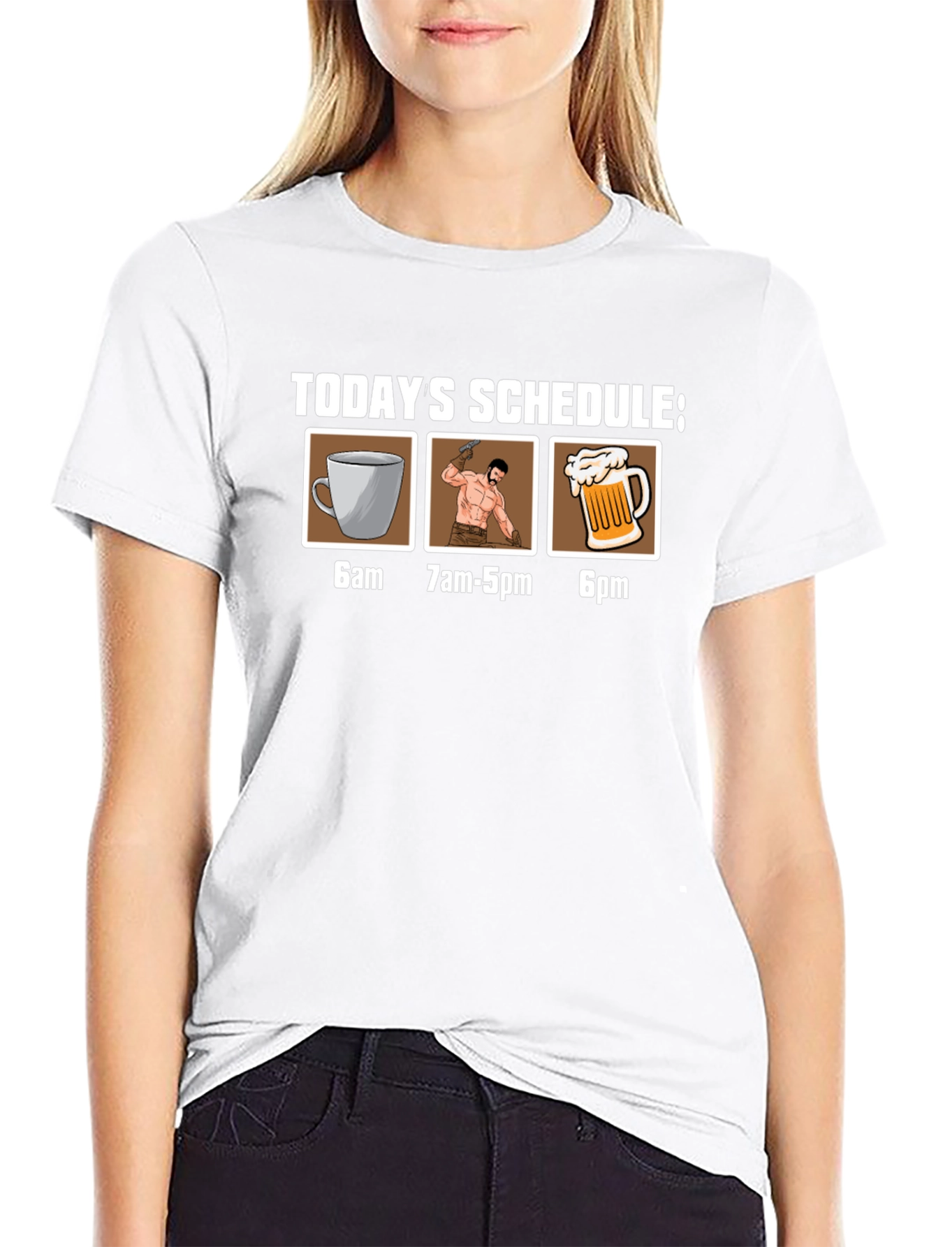 Humorous Schedule Graphic Tee