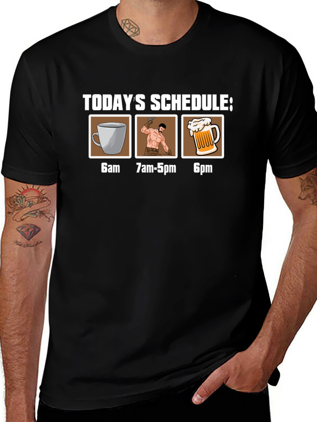 Humorous Schedule Graphic Tee