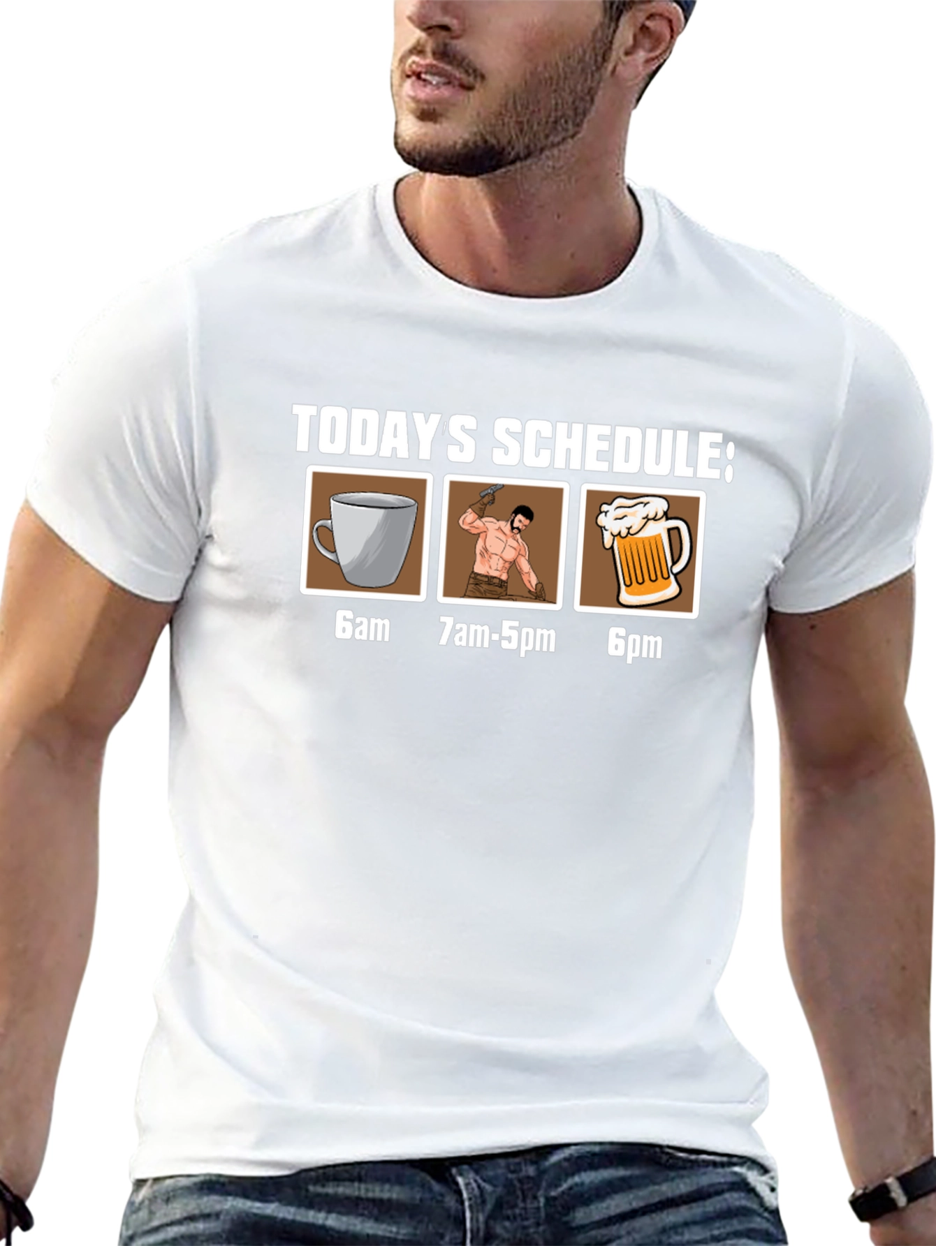 Humorous Schedule Graphic Tee