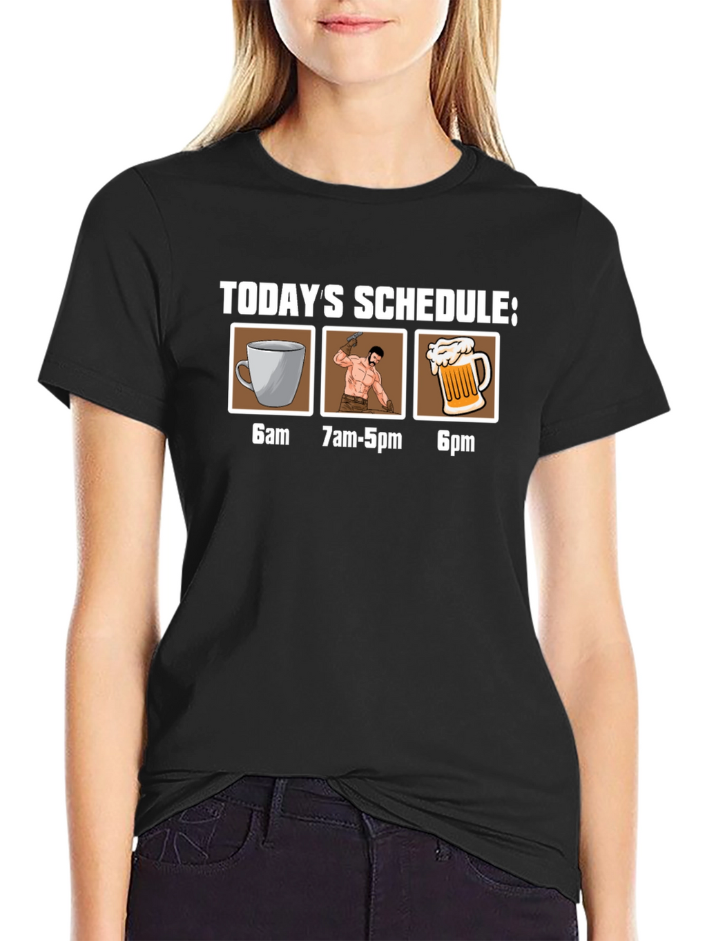 Humorous Schedule Graphic Tee