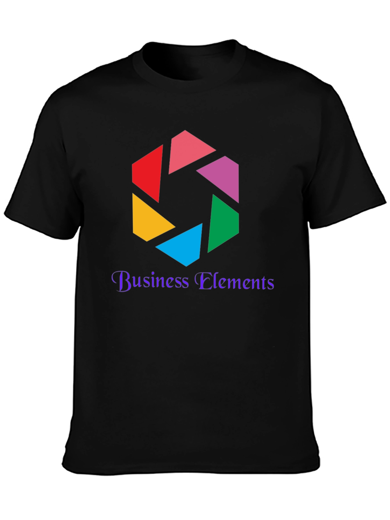 Business Elements Black Graphic Tee