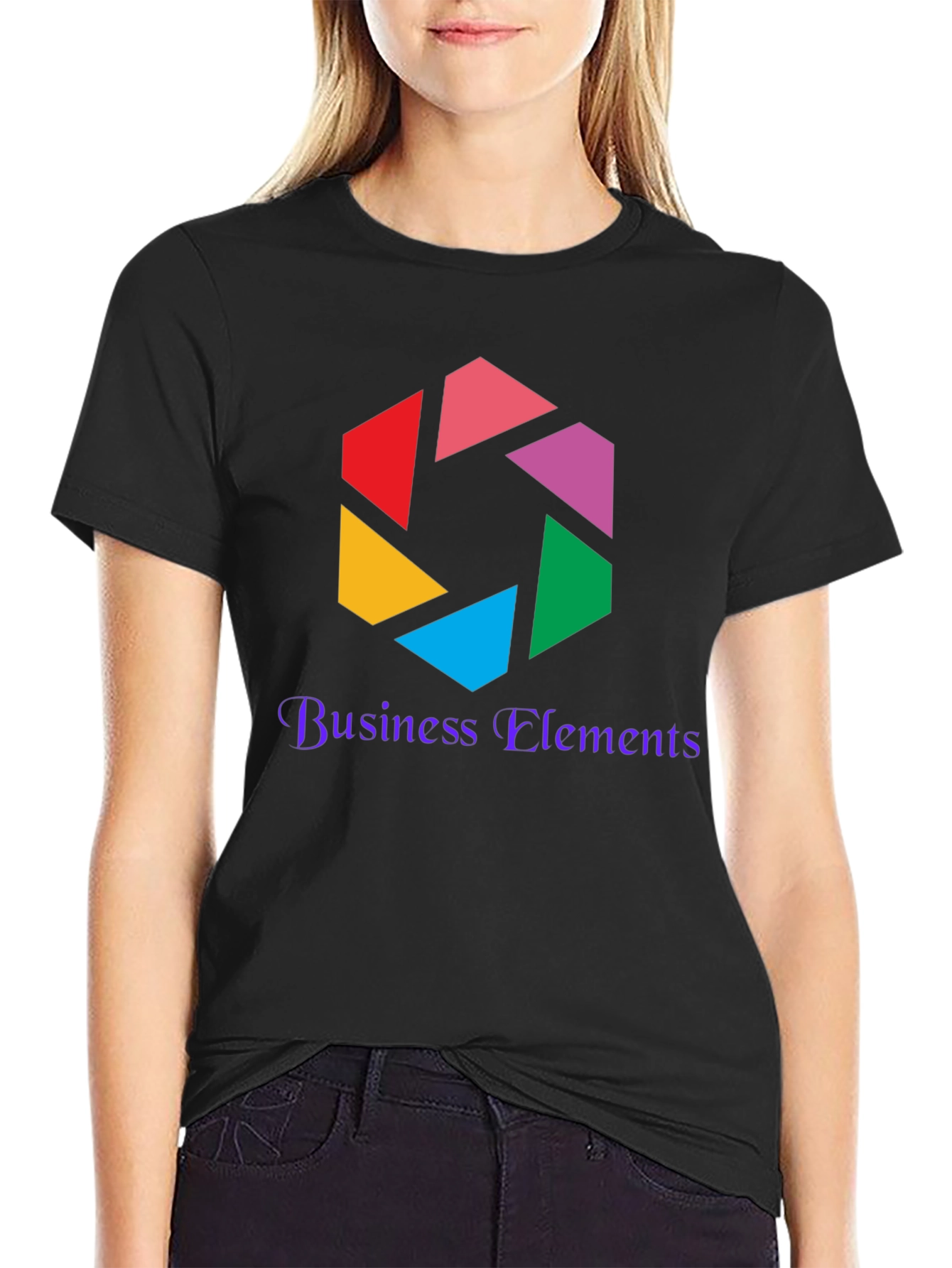 Business Elements Black Graphic Tee