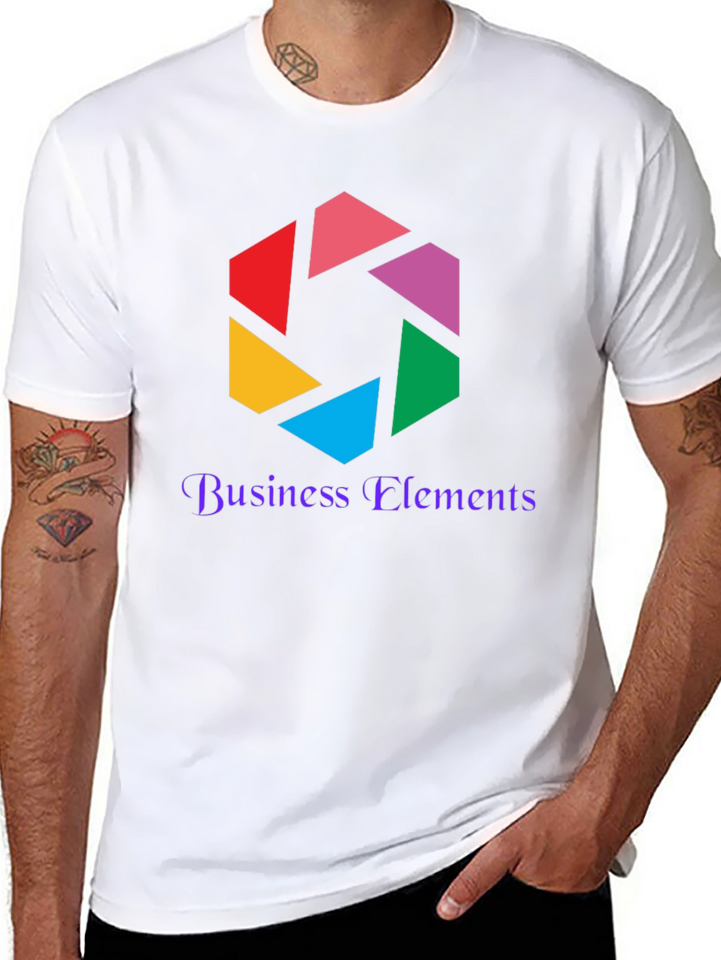 Business Elements Black Graphic Tee