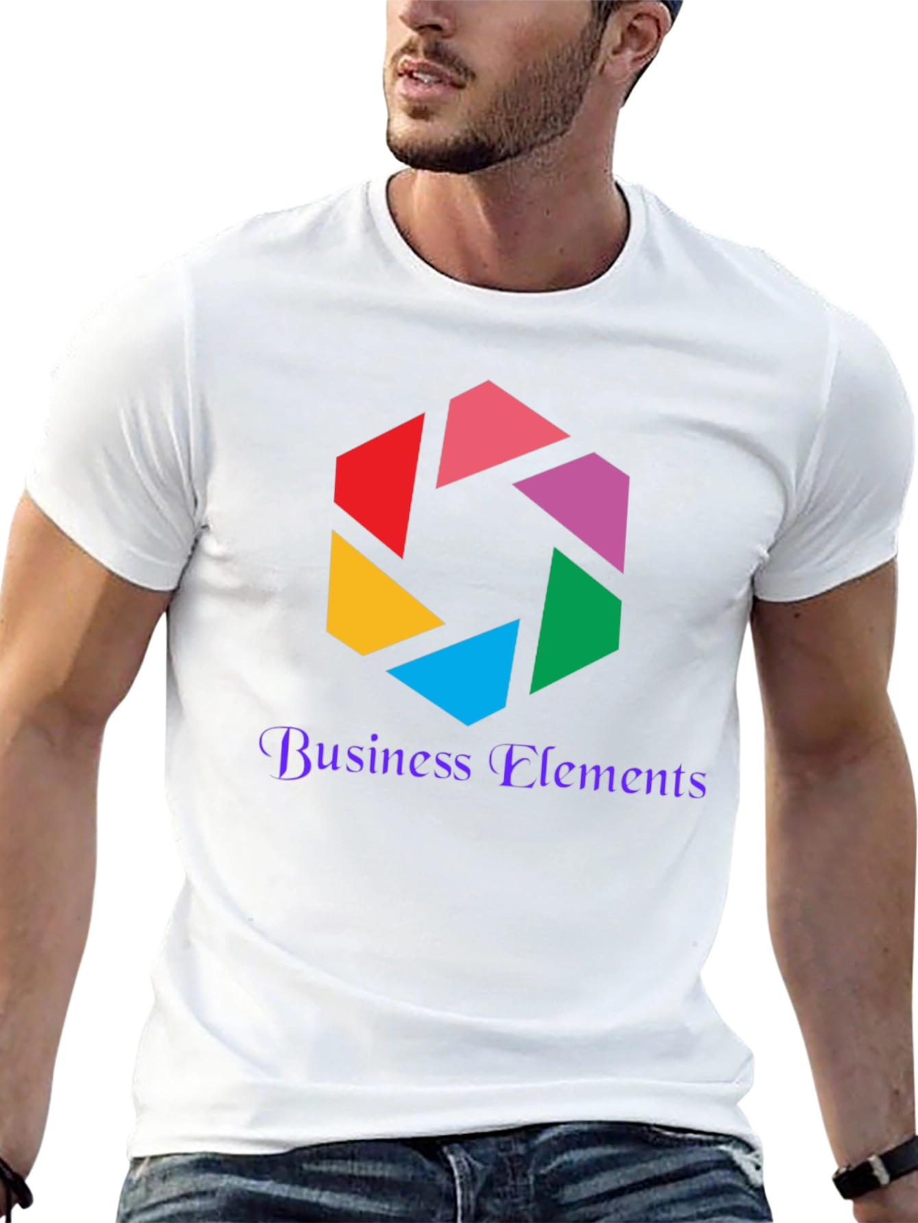 Business Elements Black Graphic Tee