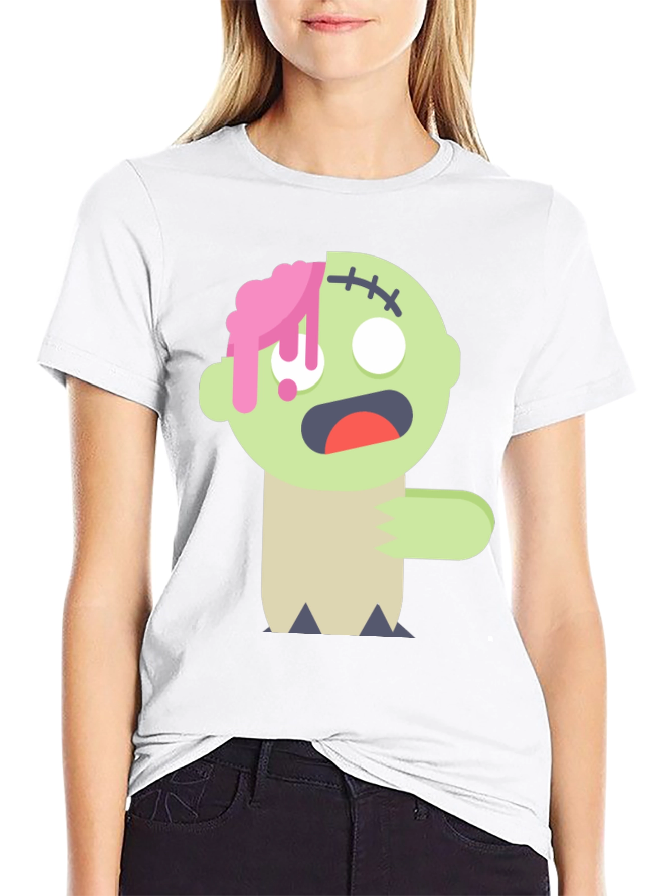 Zombie Cartoon Graphic T-Shirt