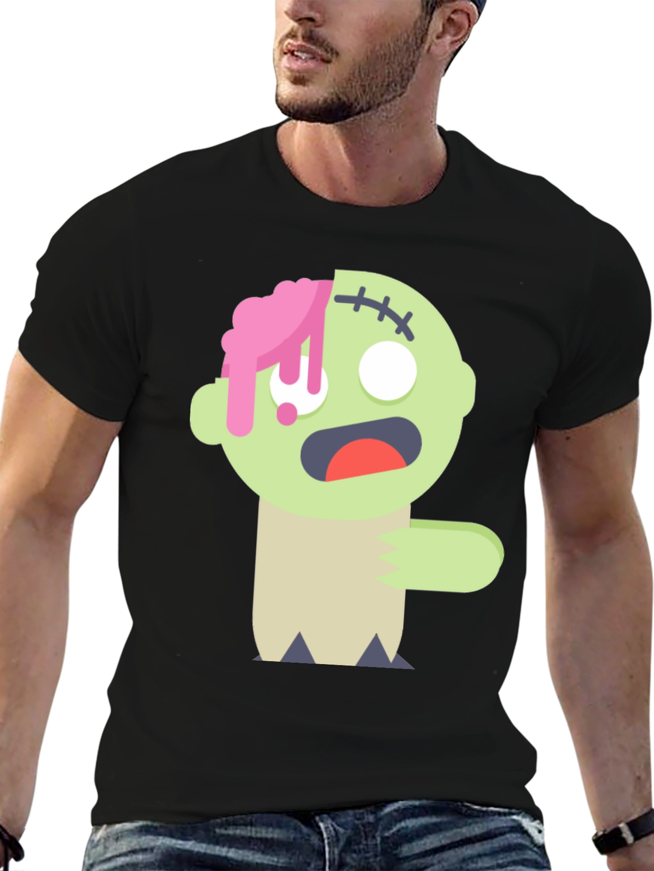 Zombie Cartoon Graphic T-Shirt