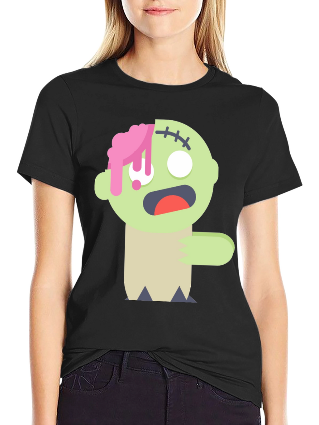Zombie Cartoon Graphic T-Shirt