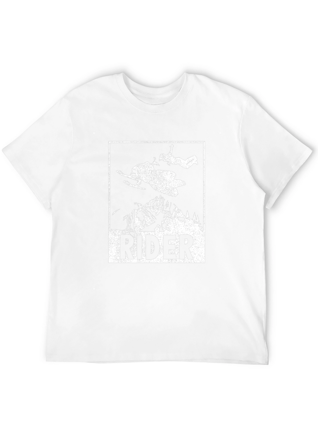 Rider Snowmobile Graphic Tee - Black Cotton T-Shirt