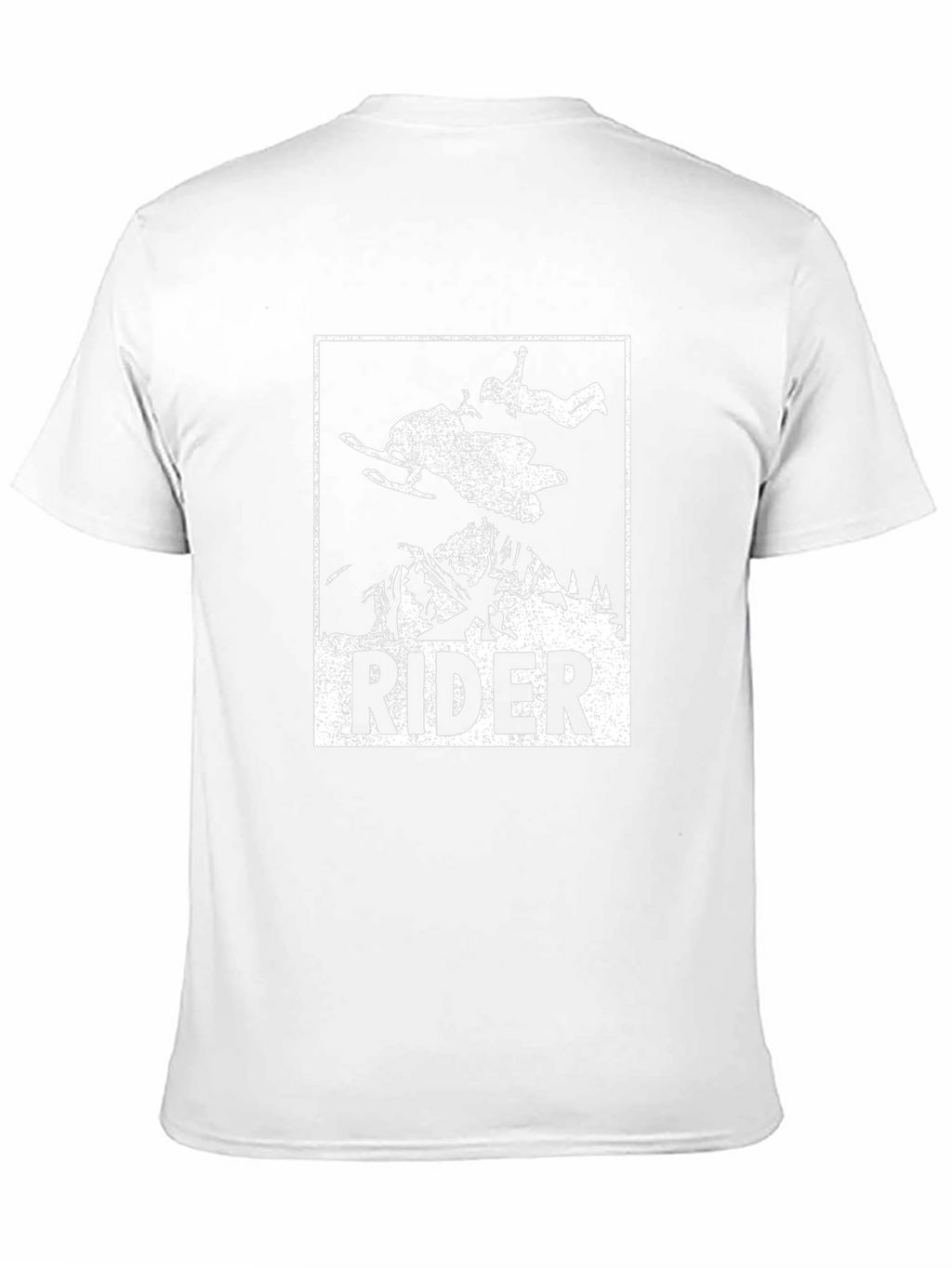 Rider Snowmobile Graphic Tee - Black Cotton T-Shirt