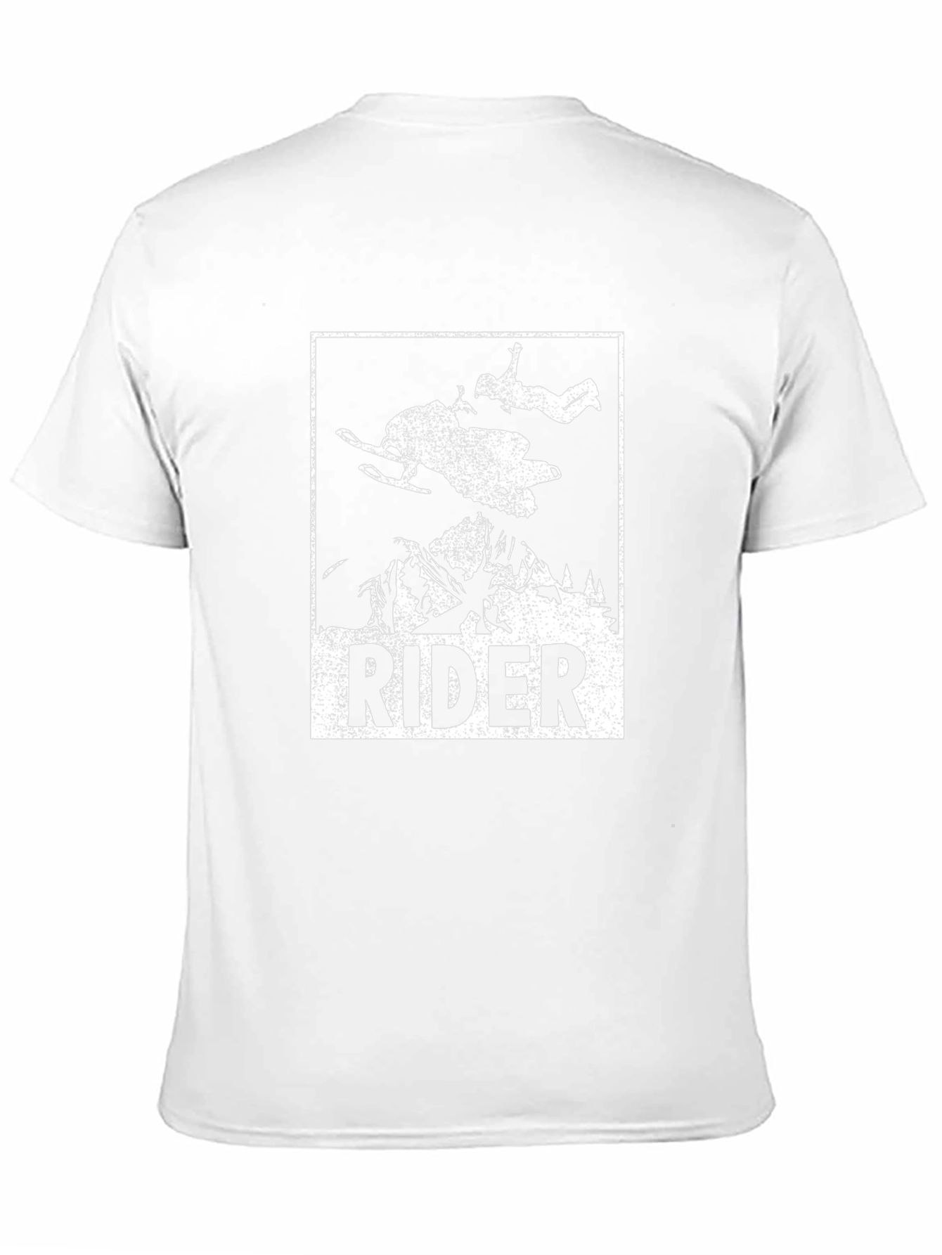 Rider Snowmobile Graphic Tee - Black Cotton T-Shirt