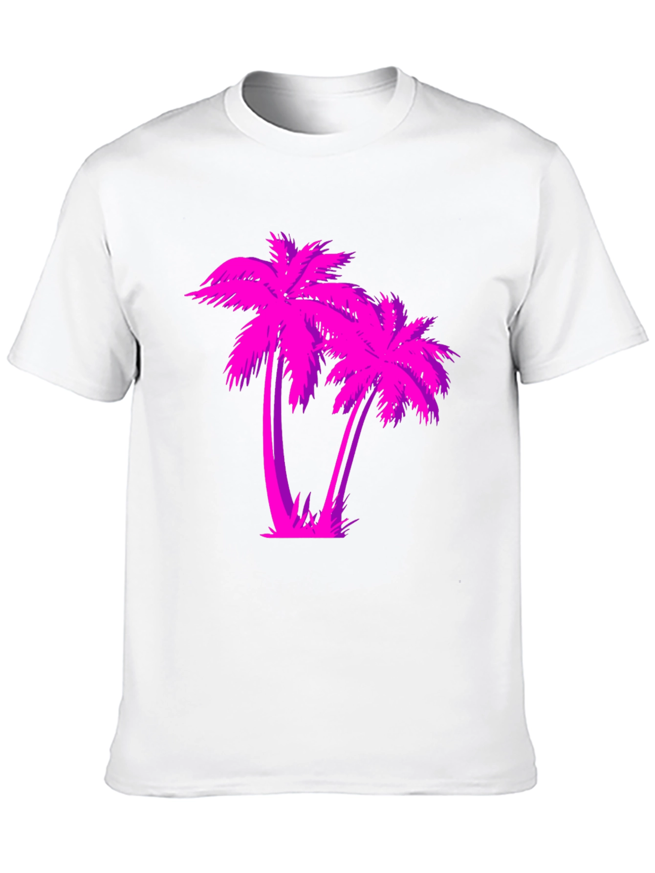 Retro Palm Tree Graphic T-Shirt - Black