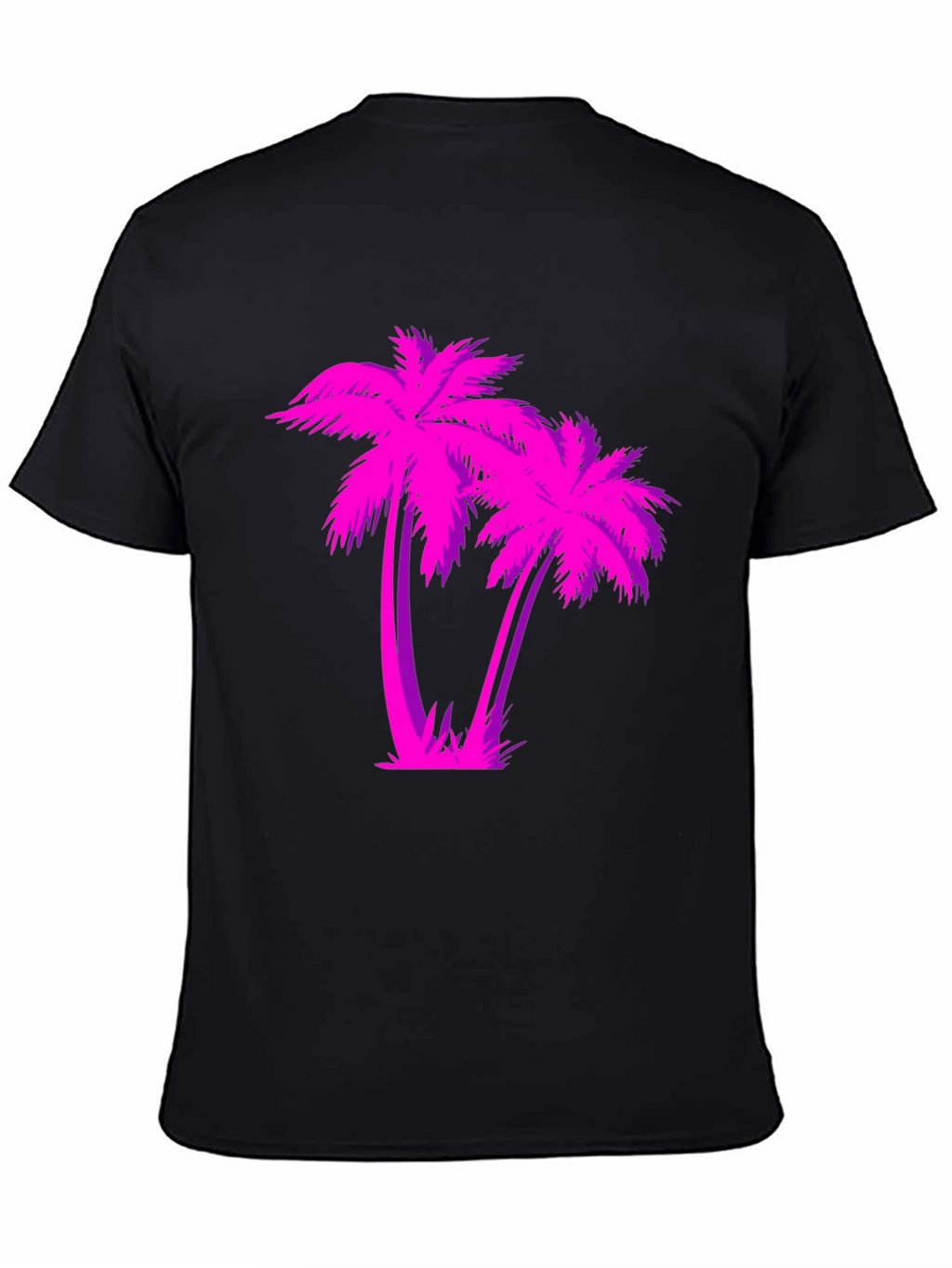 Retro Palm Tree Graphic T-Shirt - Black