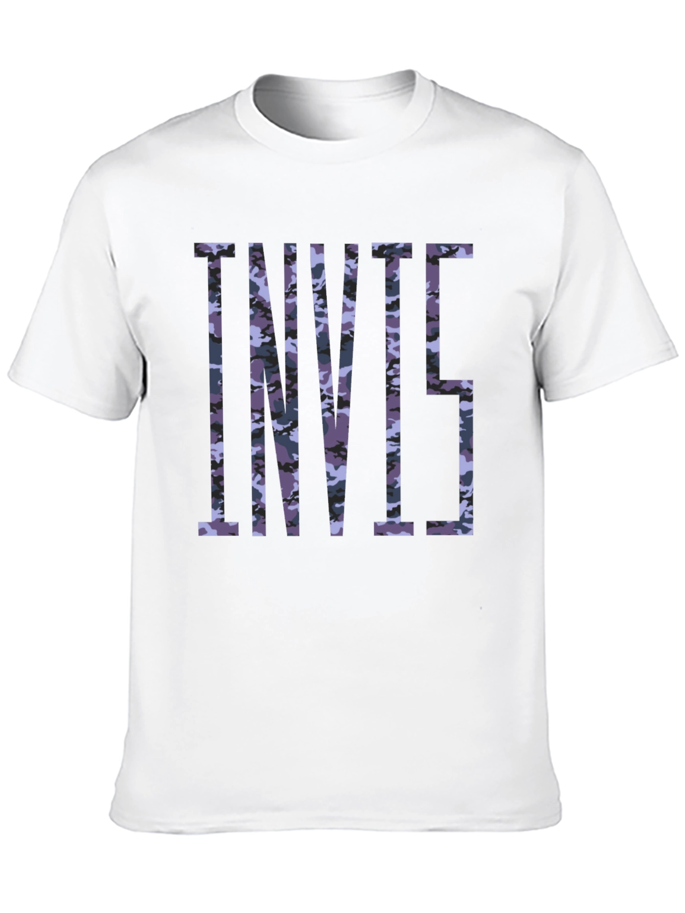 Camouflage Print Black T-Shirt