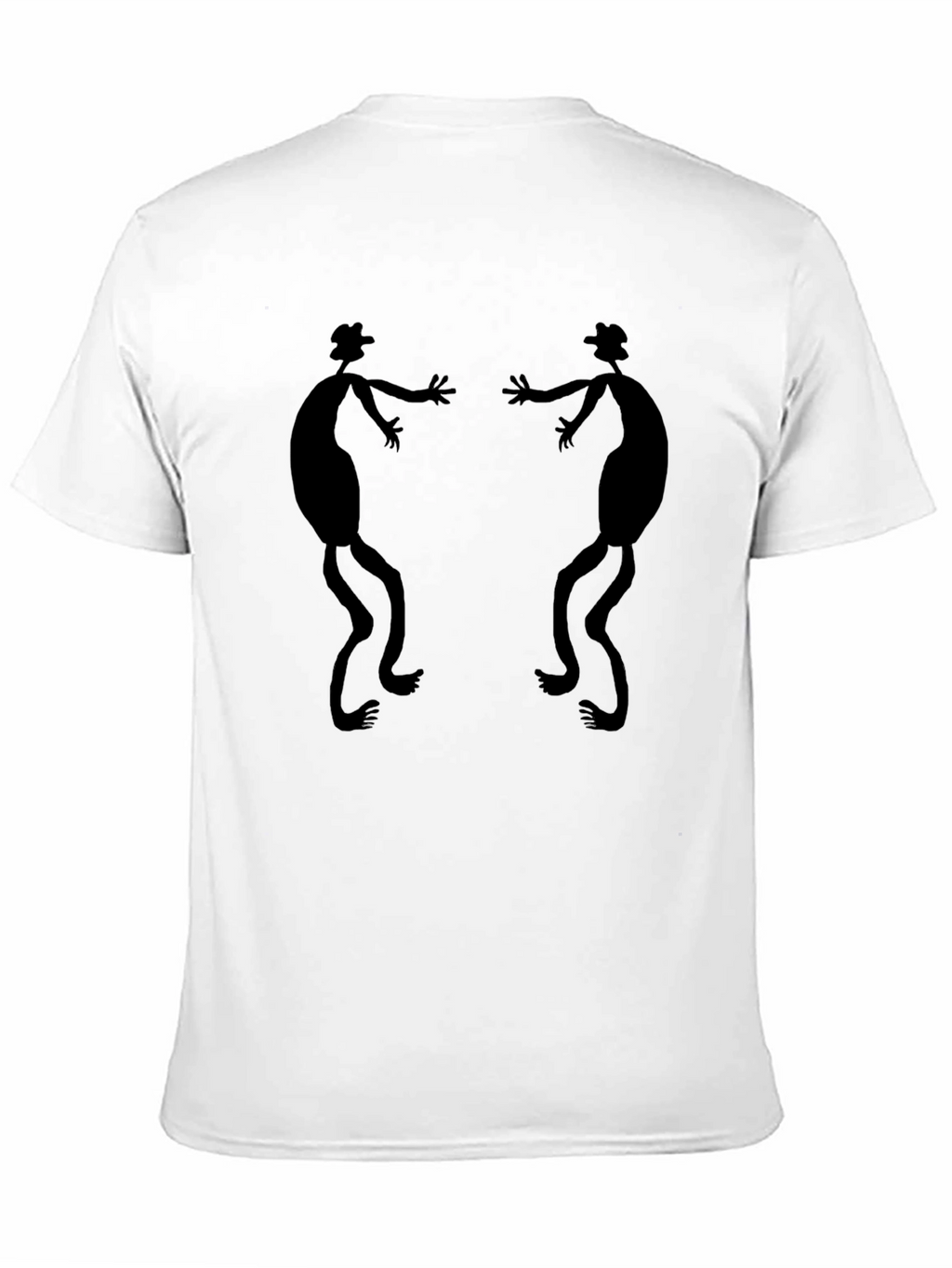 Stylized Stick Figure Black Graphic Tee