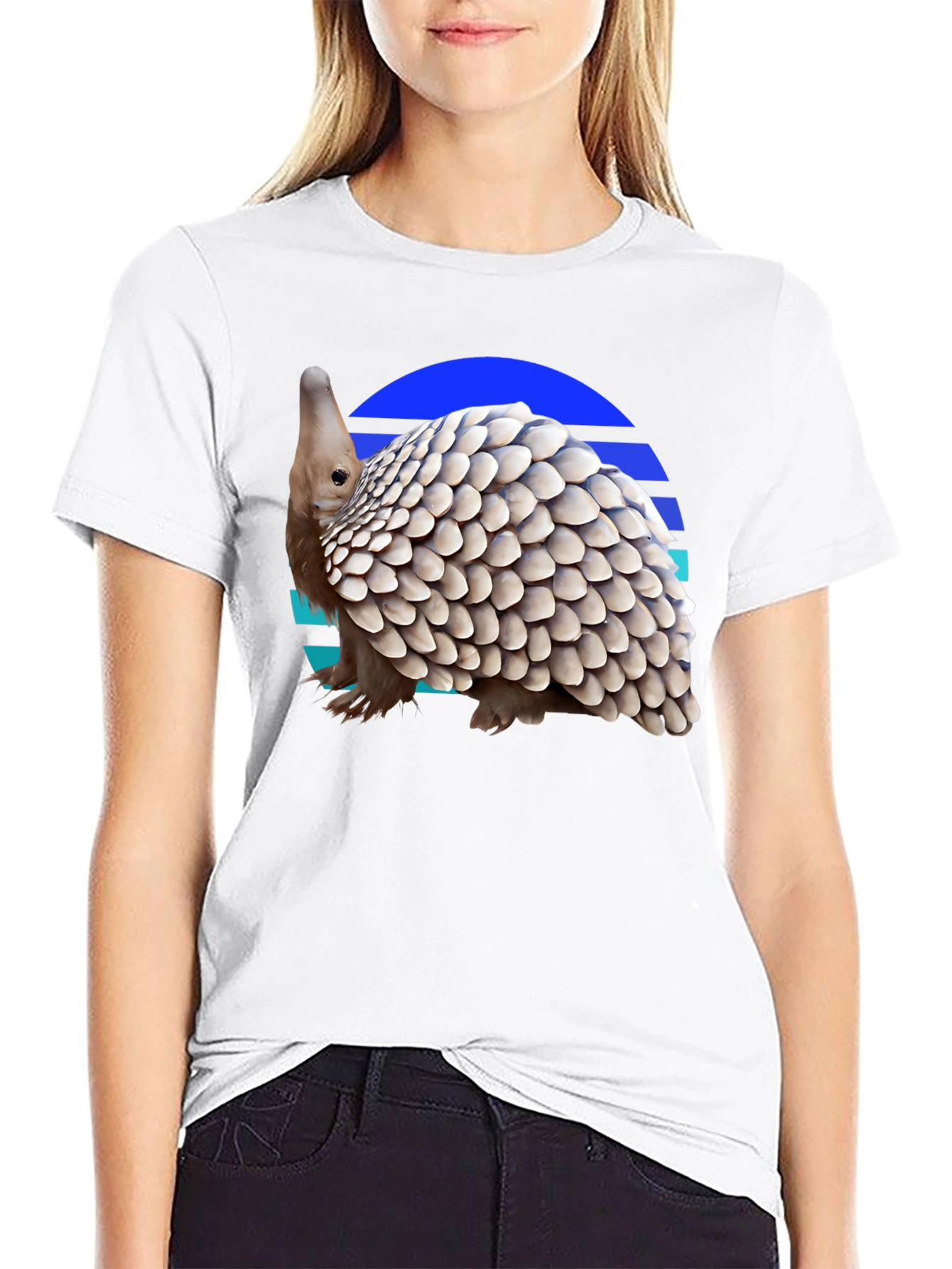 Retro Pangolin Tee - Unique Graphic T-Shirt