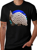 Retro Pangolin Tee - Unique Graphic T-Shirt