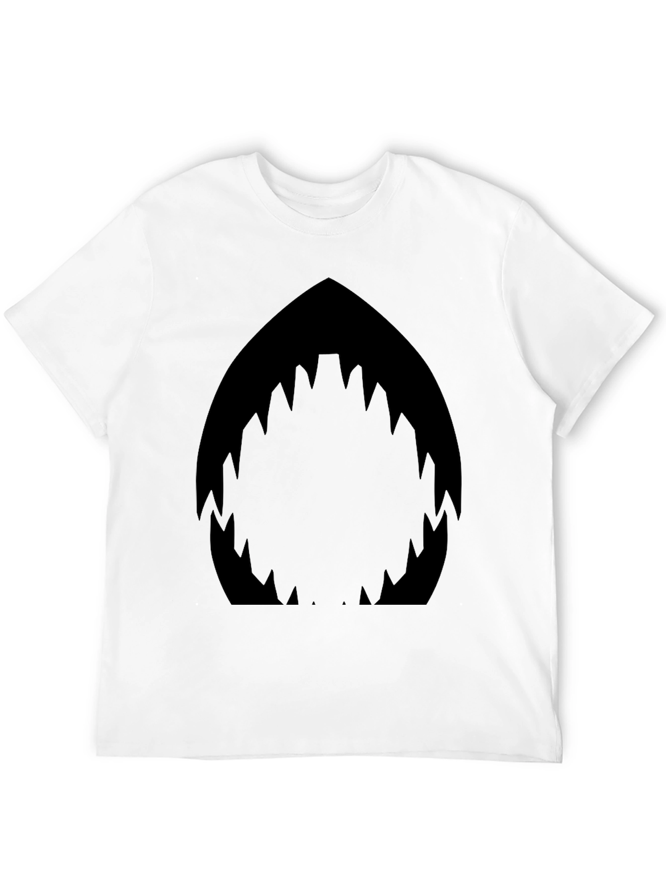 Shark Mouth Graphic Black T-Shirt - Mens Fashion