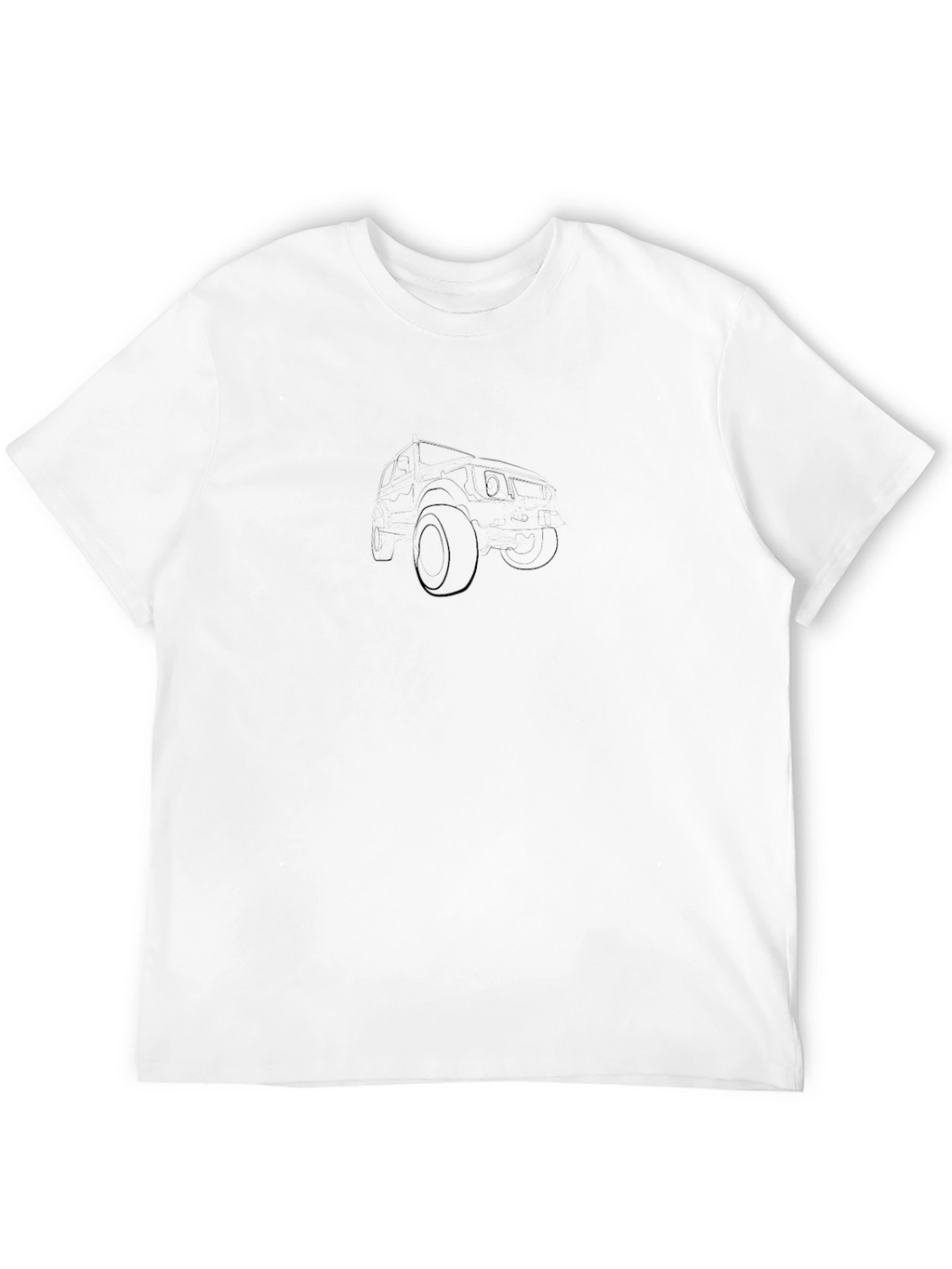 Classic Black T-Shirt with Minimalist Car Design