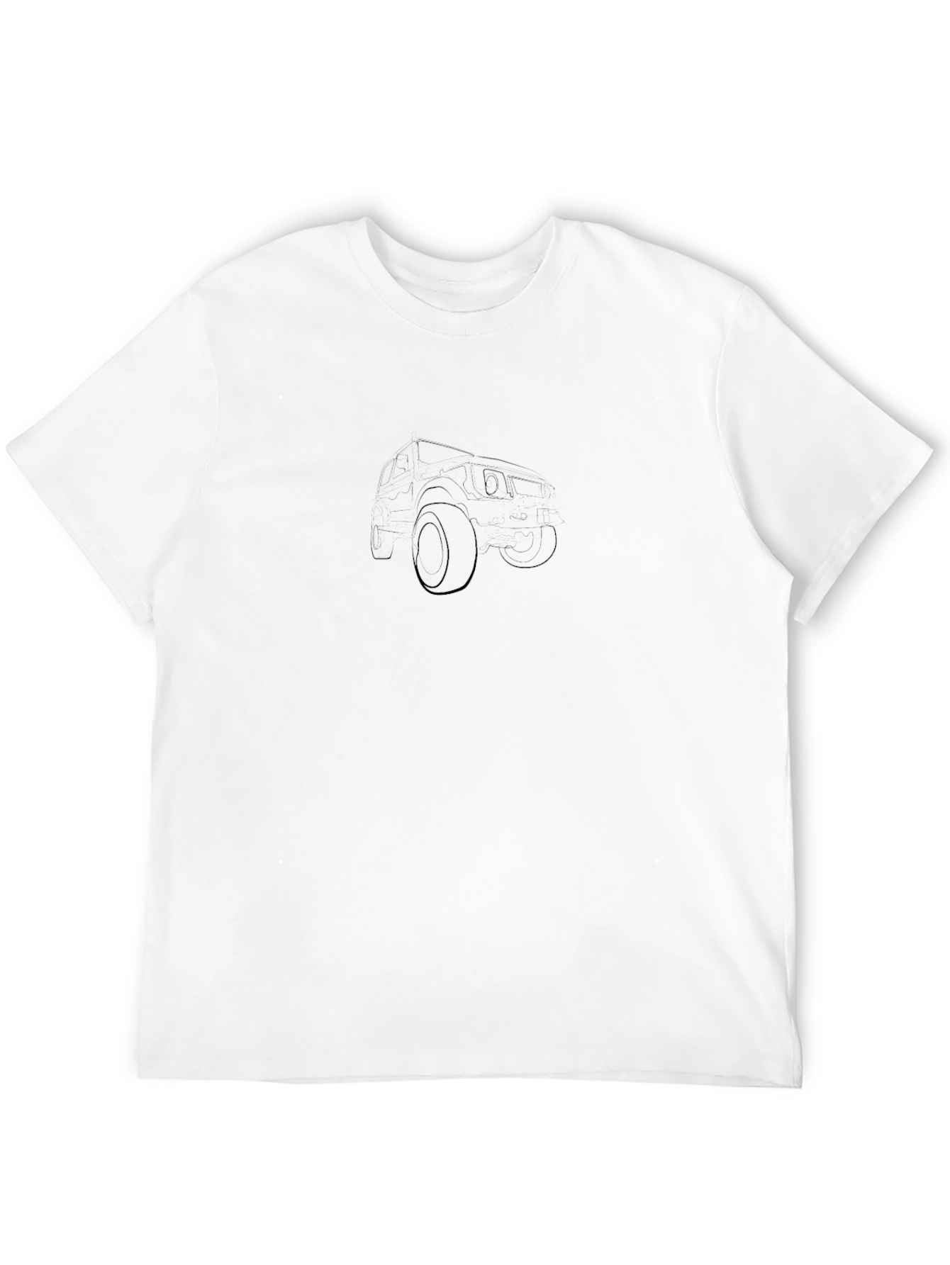 Classic Black T-Shirt with Minimalist Car Design