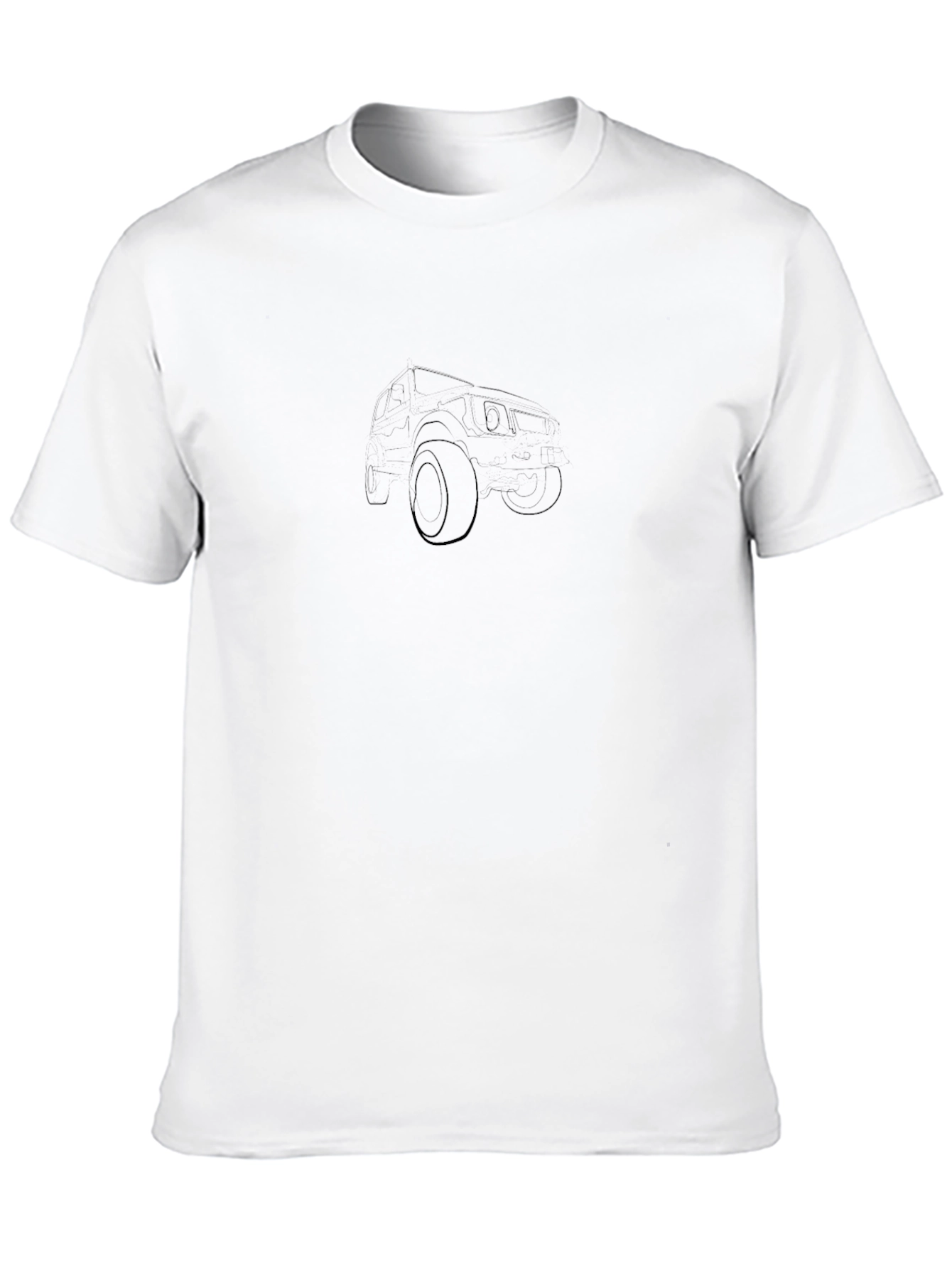 Classic Black T-Shirt with Minimalist Car Design