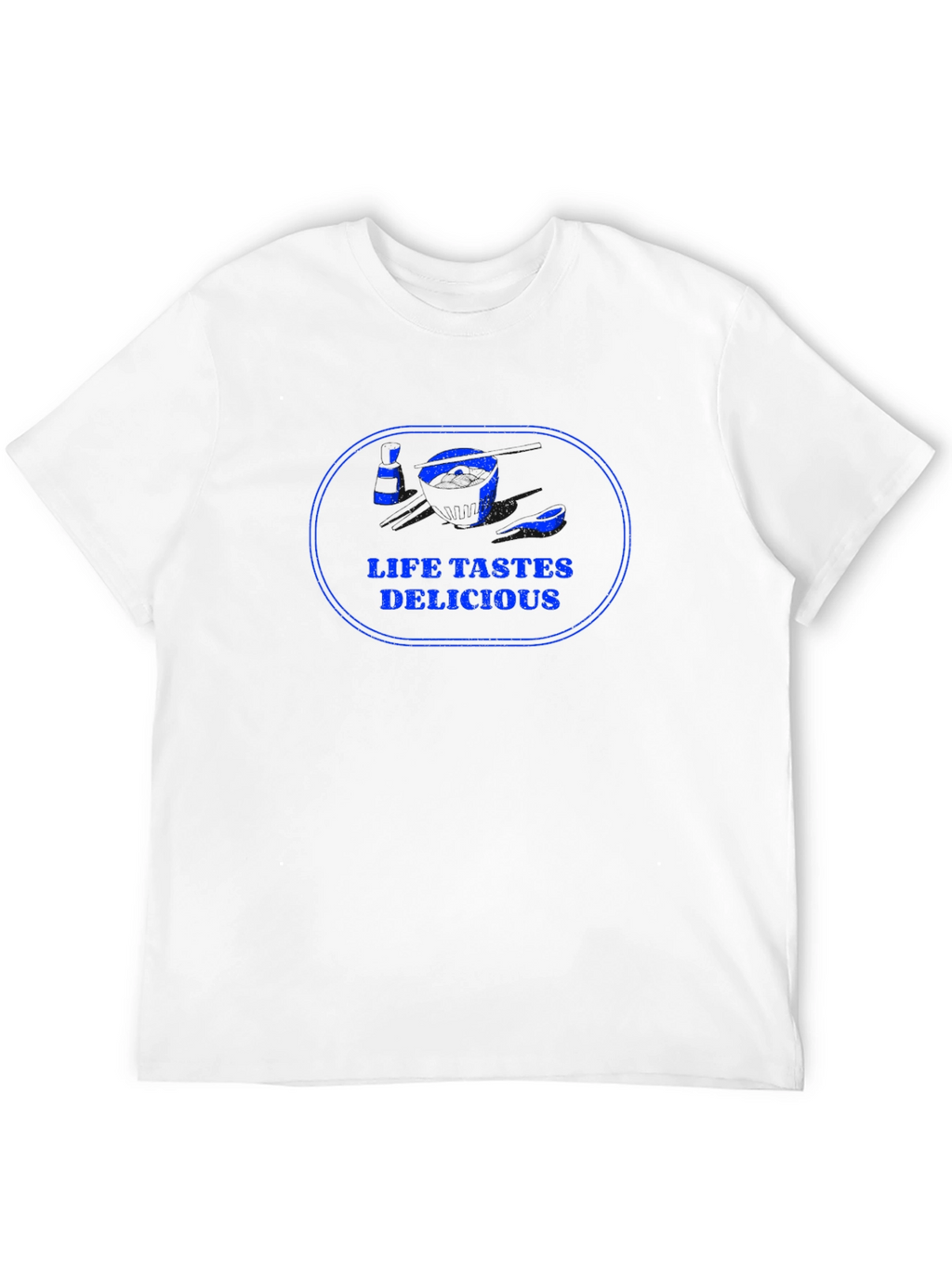 Life Tastes Delicious Graphic Tee - Black