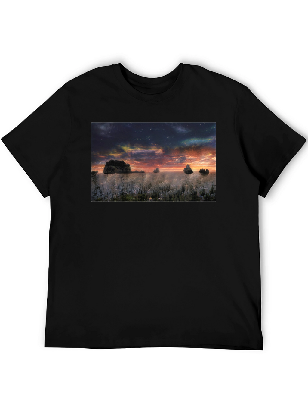 Sunset Landscape Graphic T-Shirt - Soft Cotton Blend