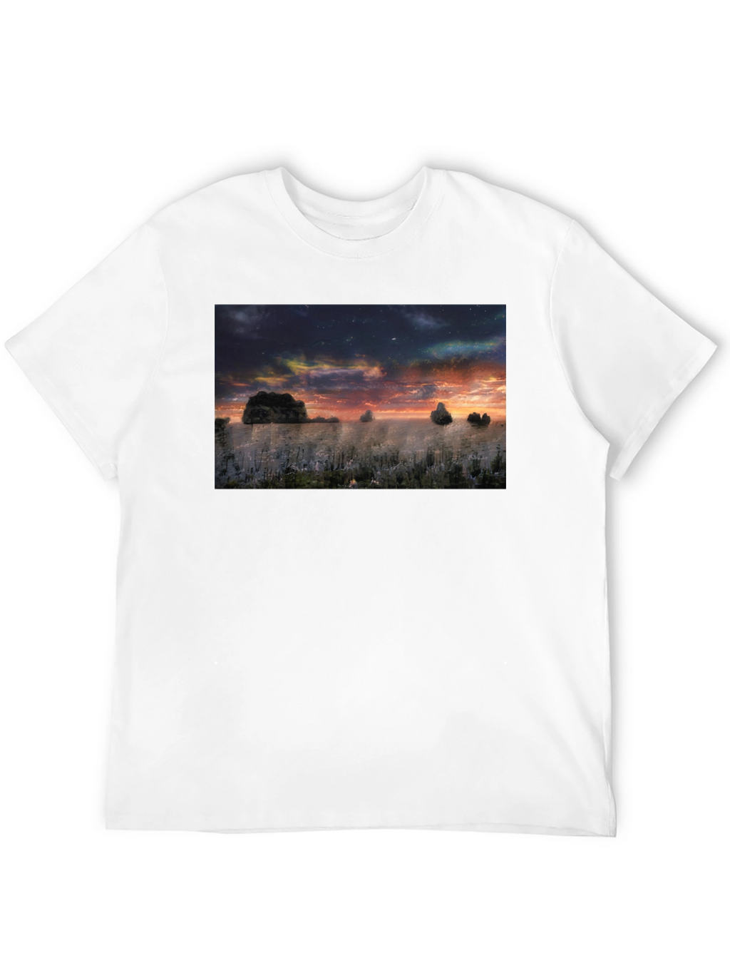 Sunset Landscape Graphic T-Shirt - Soft Cotton Blend