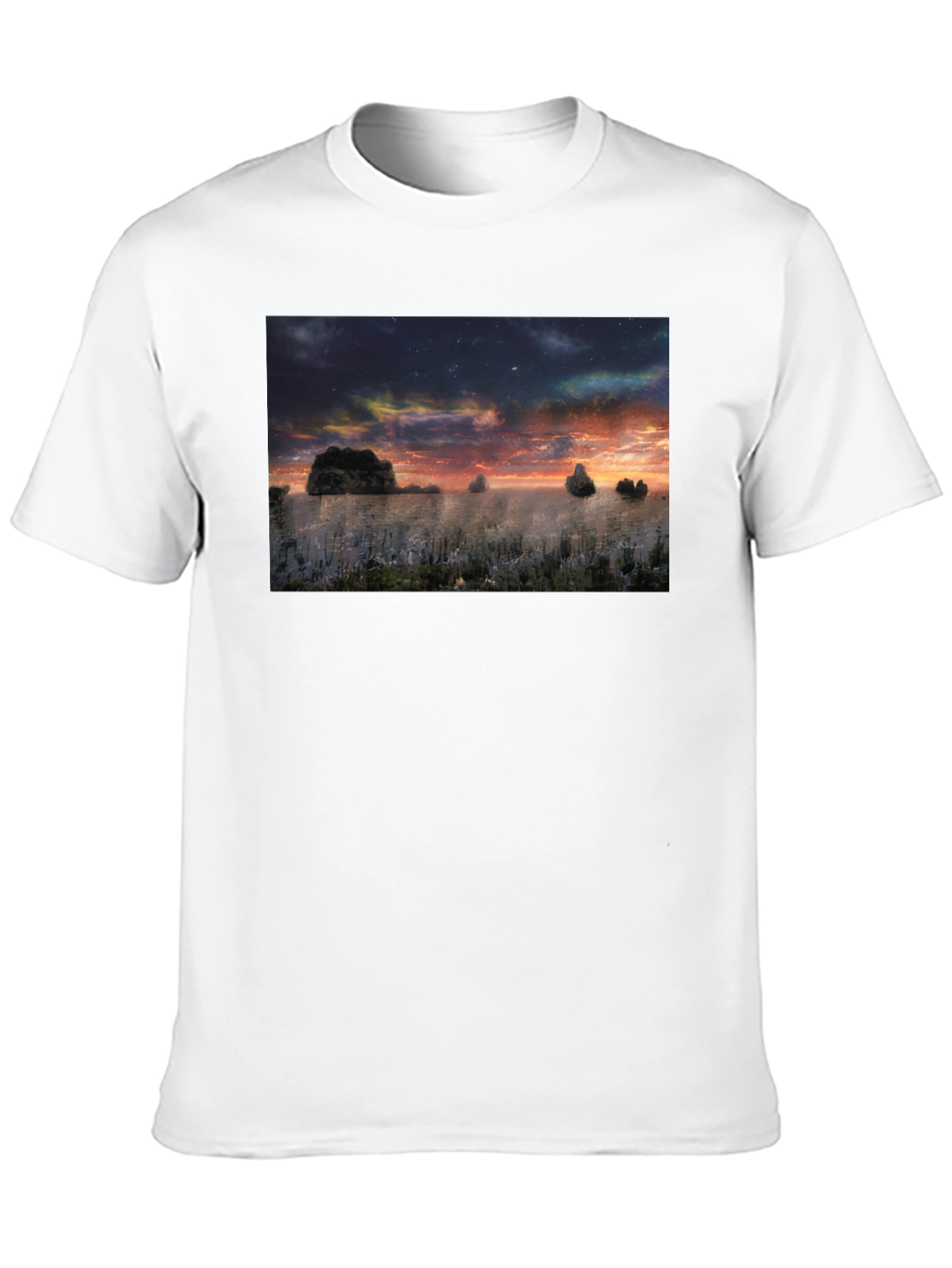 Sunset Landscape Graphic T-Shirt - Soft Cotton Blend