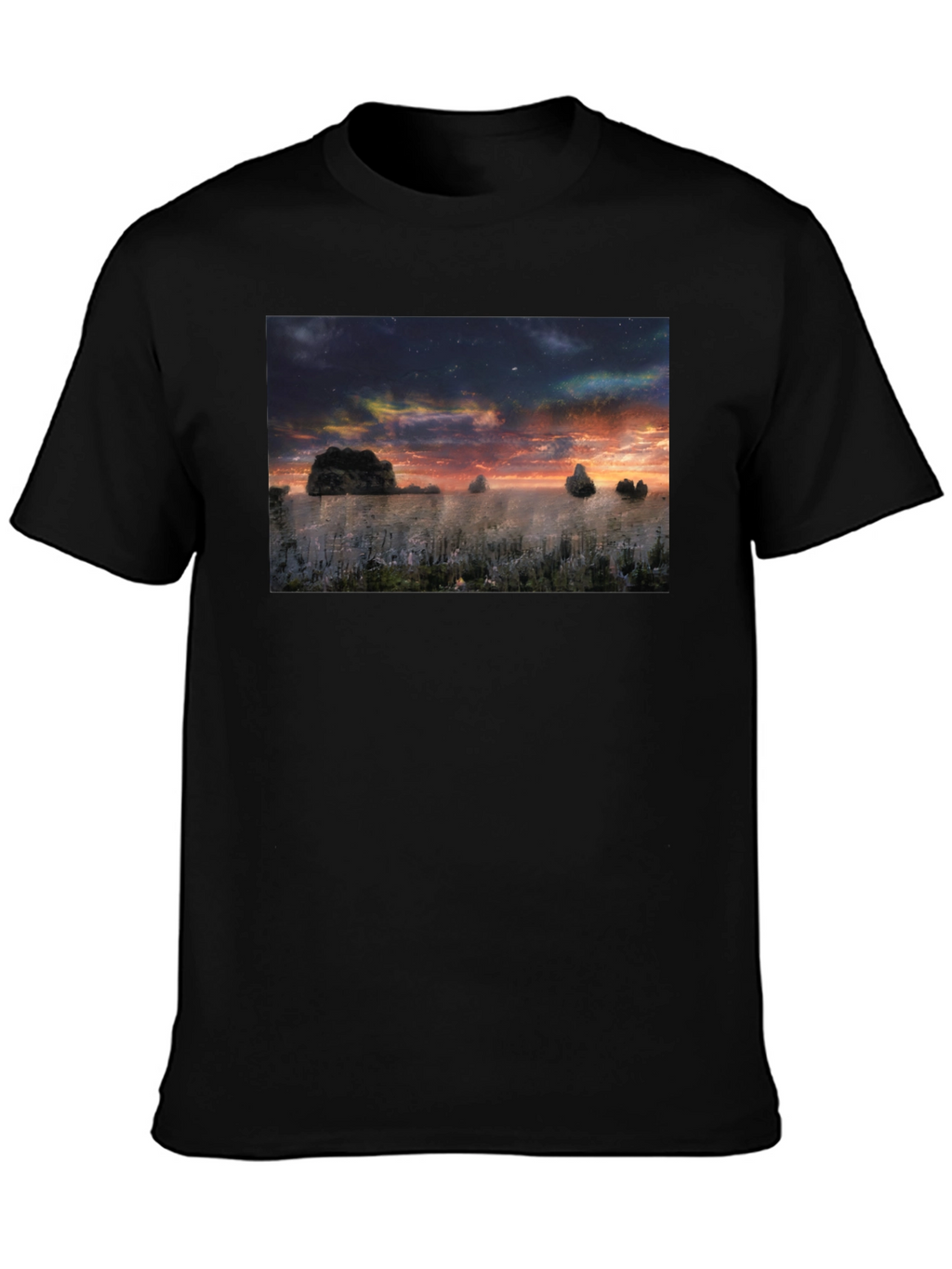 Sunset Landscape Graphic T-Shirt - Soft Cotton Blend