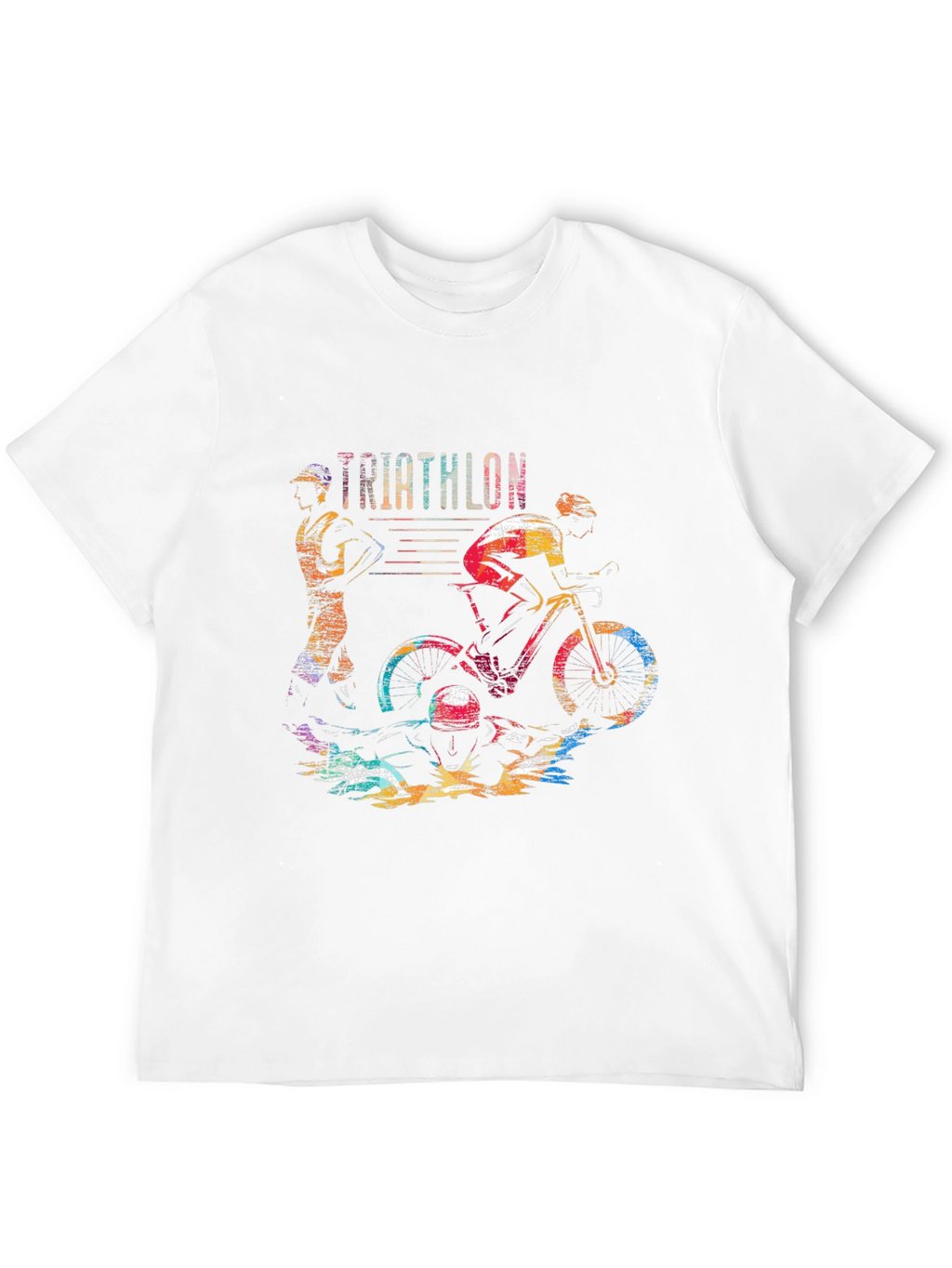 Triathlon Graphic Tee - Sporty Black T-Shirt