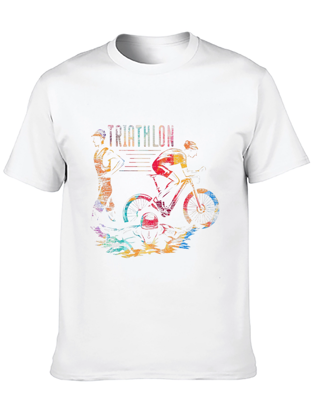 Triathlon Graphic Tee - Sporty Black T-Shirt